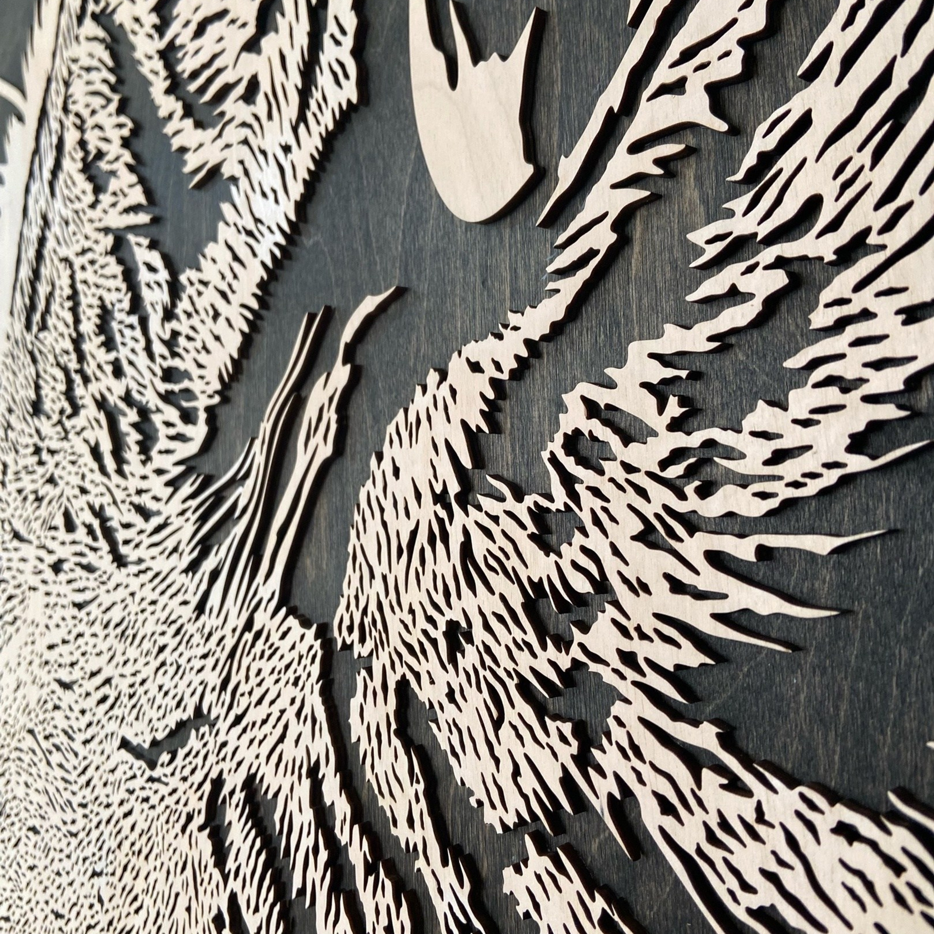 Панно картина на стену Тигр. Арт-объекты для стен. Авторские картины, панно, часы и портреты по фото