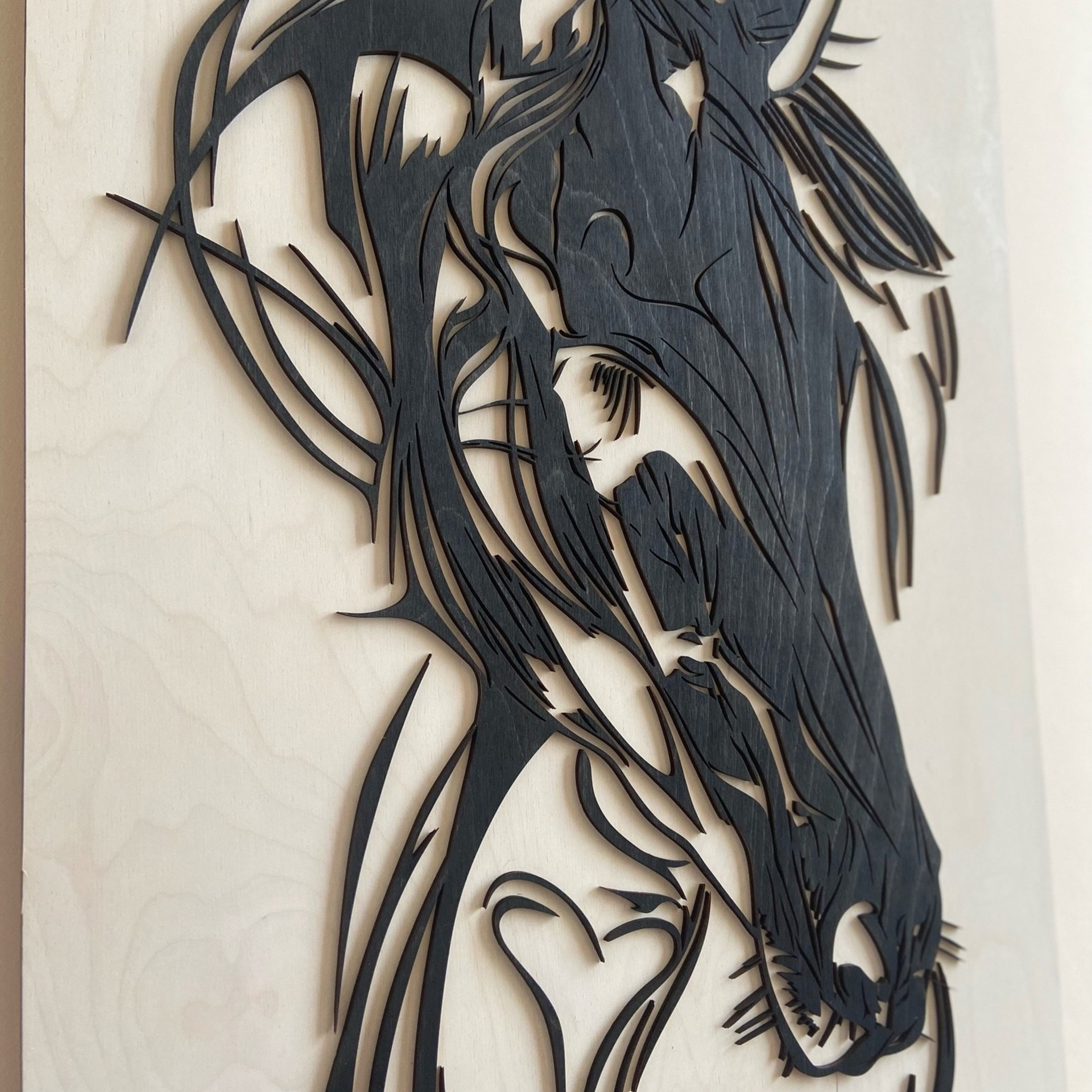 Панно картина на стену Лошадь. Арт-объекты для стен. Авторские картины, панно, часы и портреты по фото