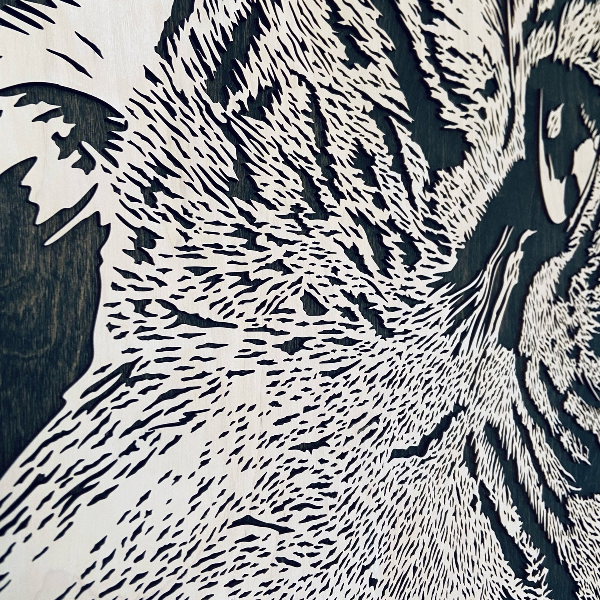 Панно картина на стену Тигр. Арт-объекты для стен. Авторские картины, панно, часы и портреты по фото