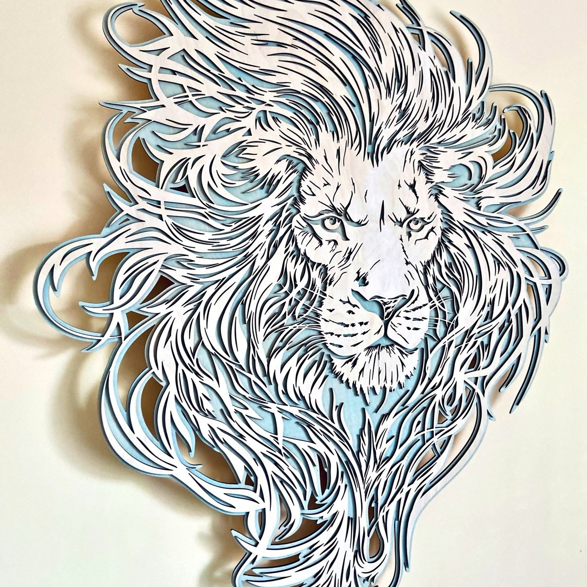 Панно картина на стену Голова льва. Арт-объекты для стен. Авторские картины, панно, часы и портреты по фото