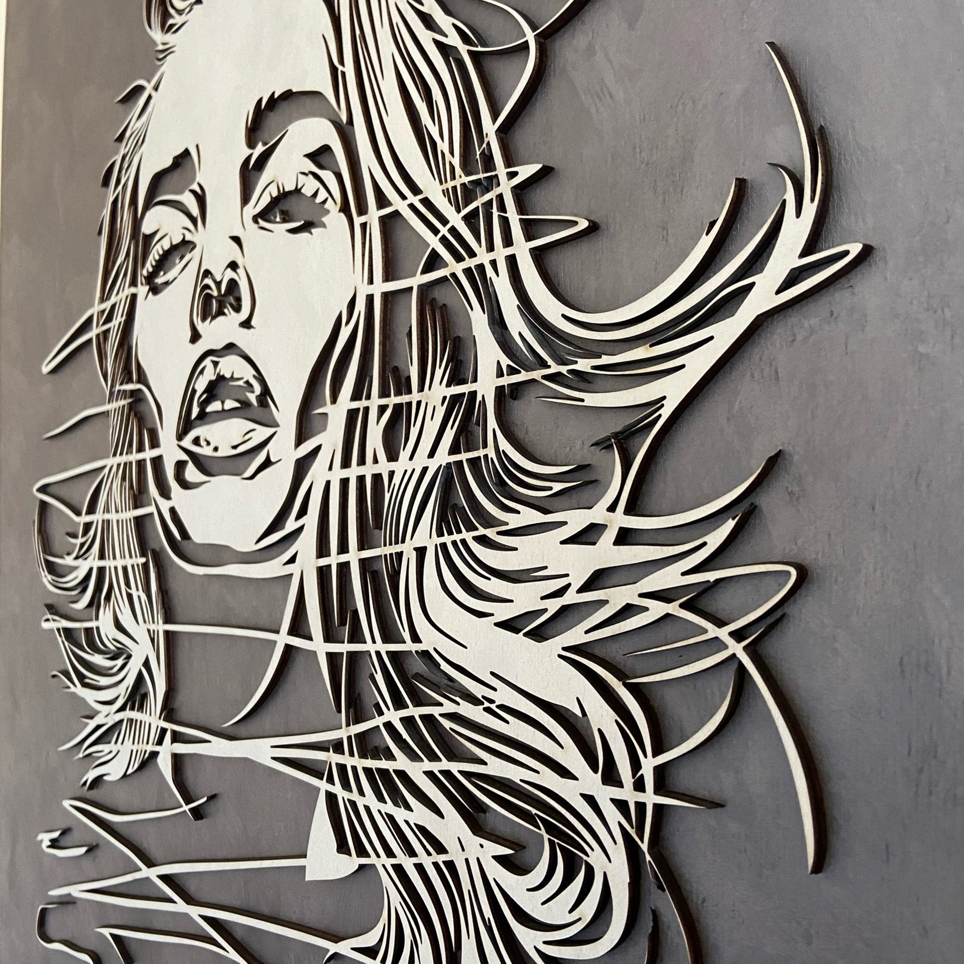 Панно картина на стену Штрихи. Арт-объекты для стен. Авторские картины, панно, часы и портреты по фото