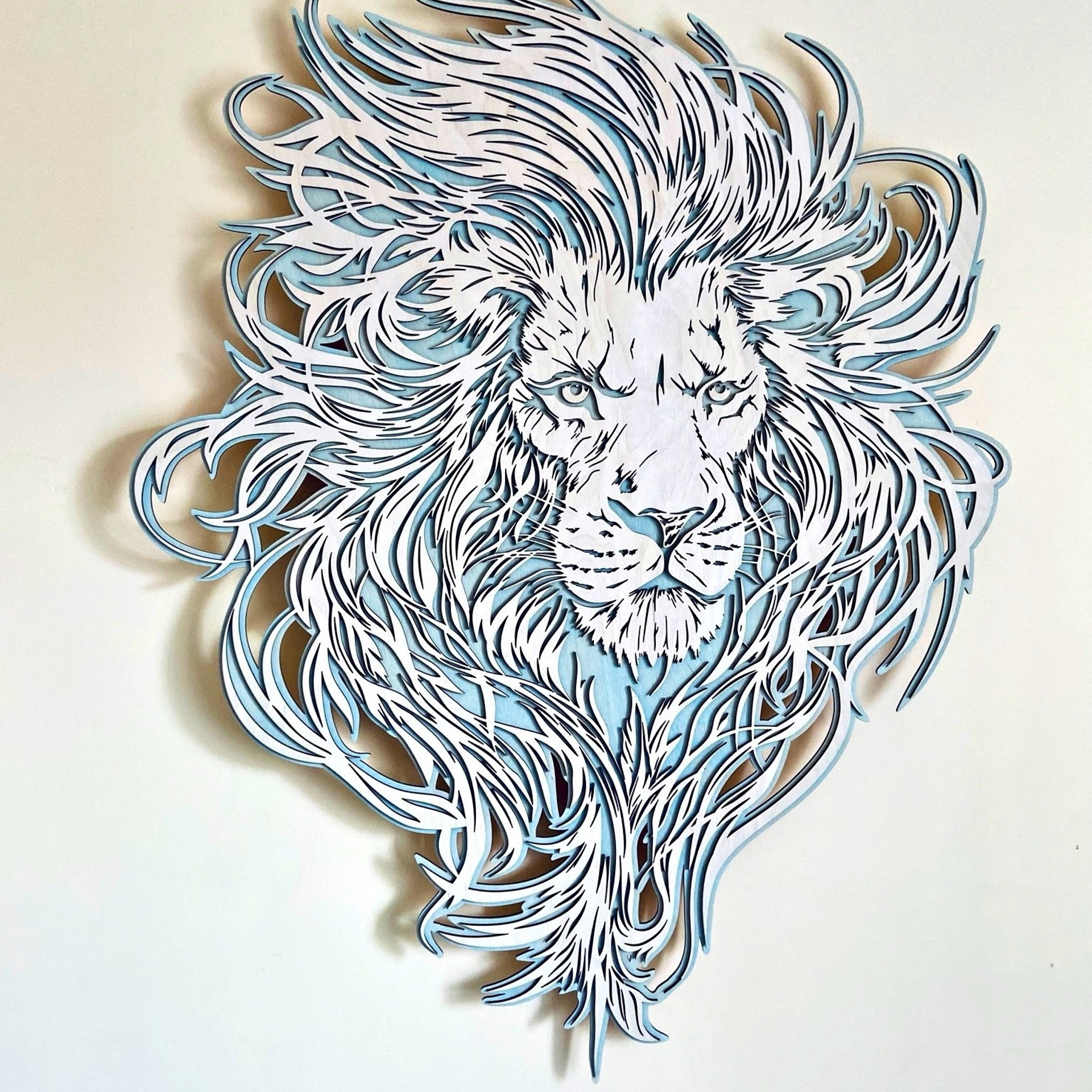Панно картина на стену Голова льва. Арт-объекты для стен. Авторские картины, панно, часы и портреты по фото