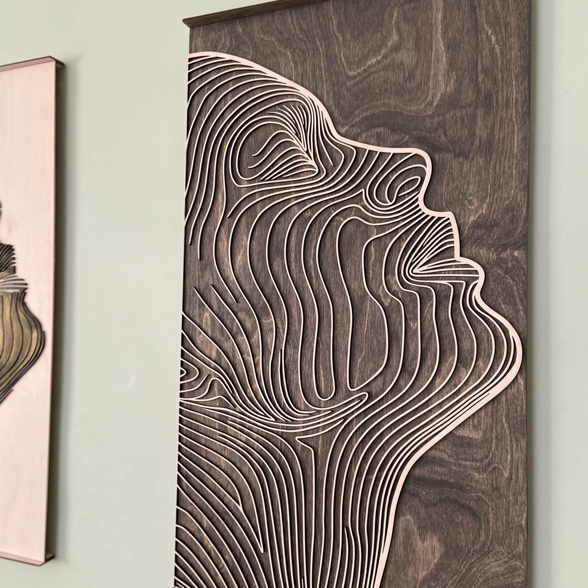 Панно картина на стену Линиями. Арт-объекты для стен. Авторские картины, панно, часы и портреты по фото