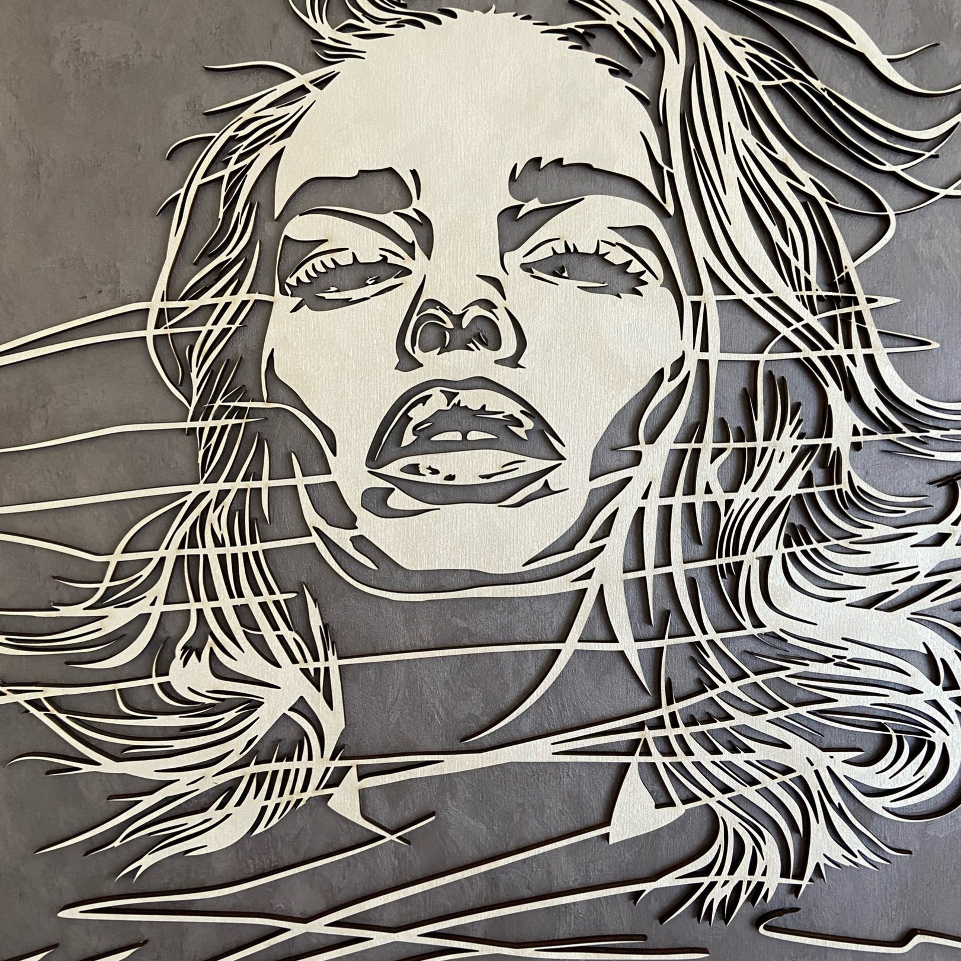 Панно картина на стену Штрихи. Арт-объекты для стен. Авторские картины, панно, часы и портреты по фото