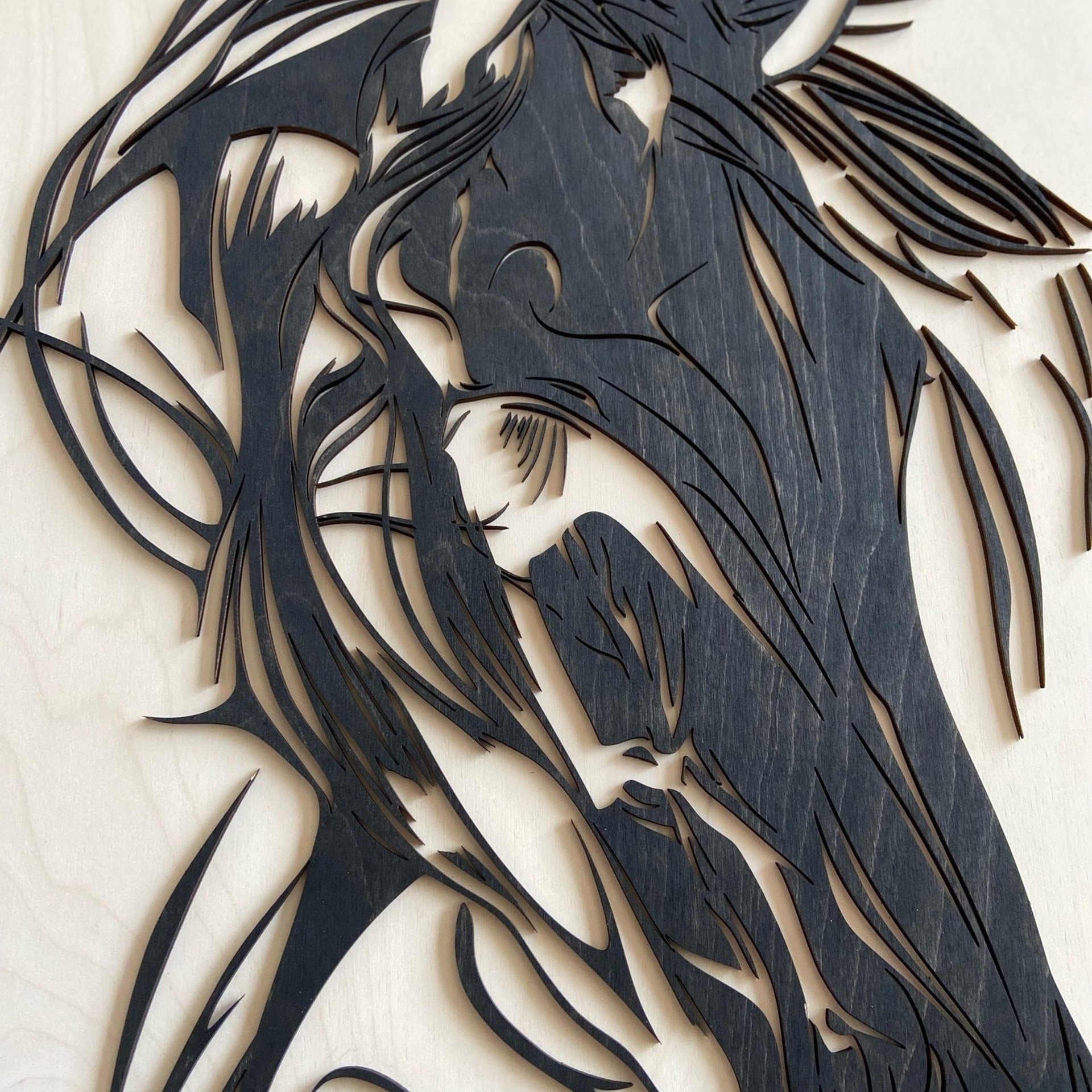 Панно картина на стену Лошадь. Арт-объекты для стен. Авторские картины, панно, часы и портреты по фото