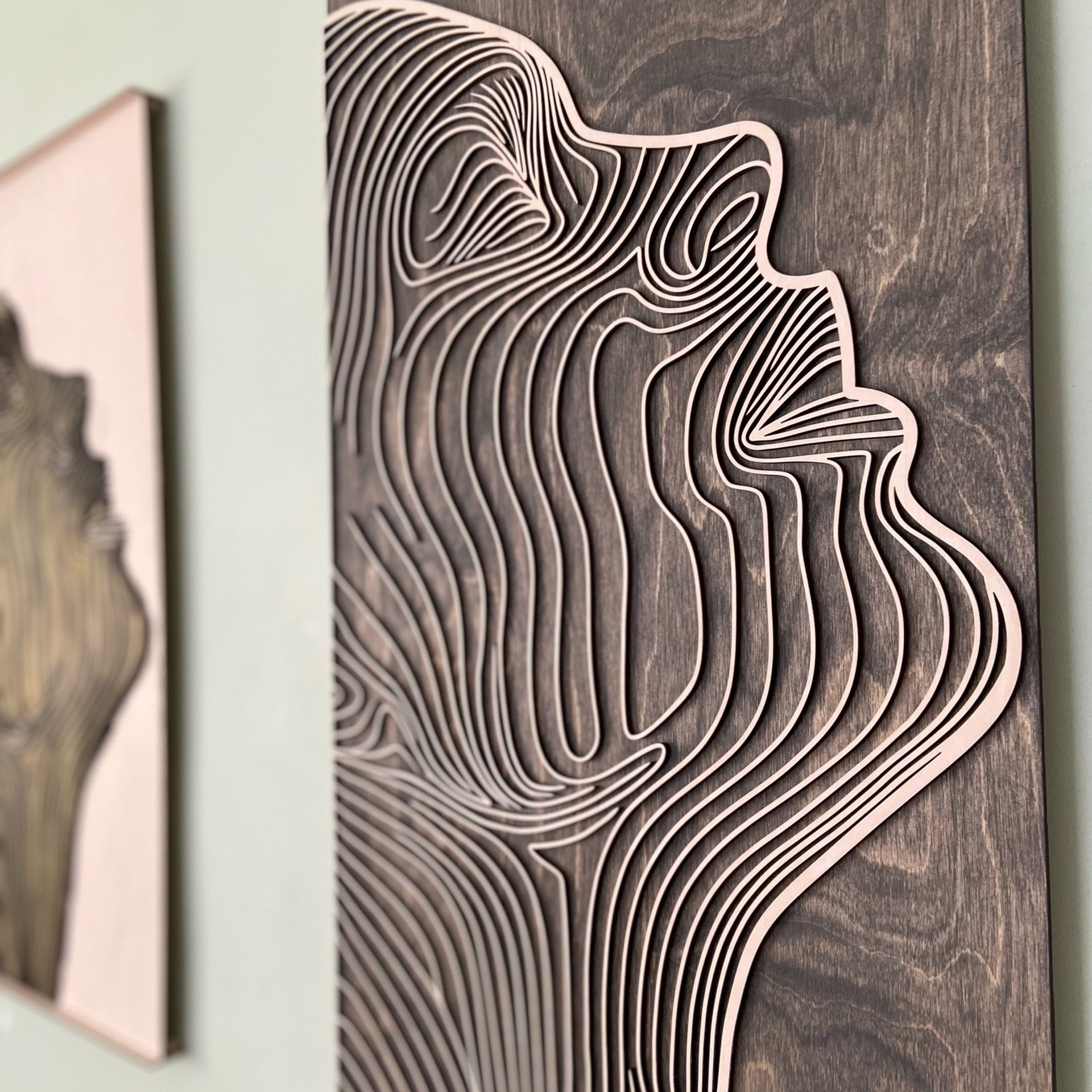 Панно картина на стену Линиями. Арт-объекты для стен. Авторские картины, панно, часы и портреты по фото