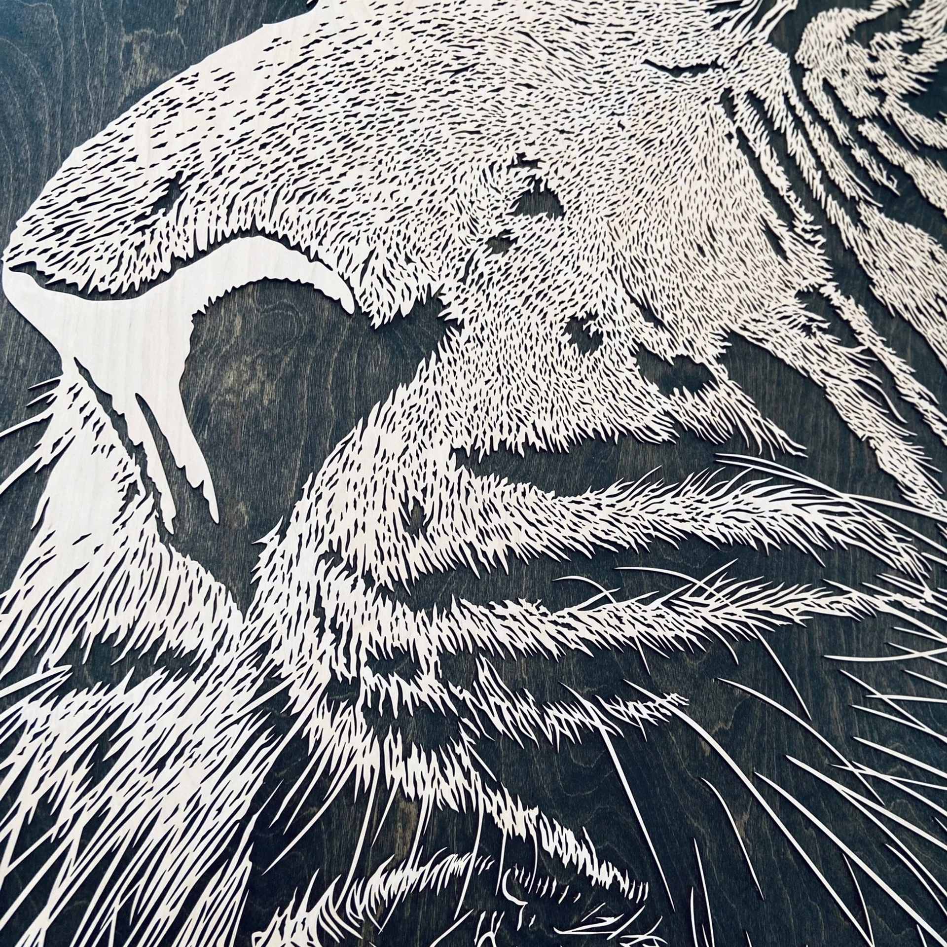 Панно картина на стену Тигр. Арт-объекты для стен. Авторские картины, панно, часы и портреты по фото