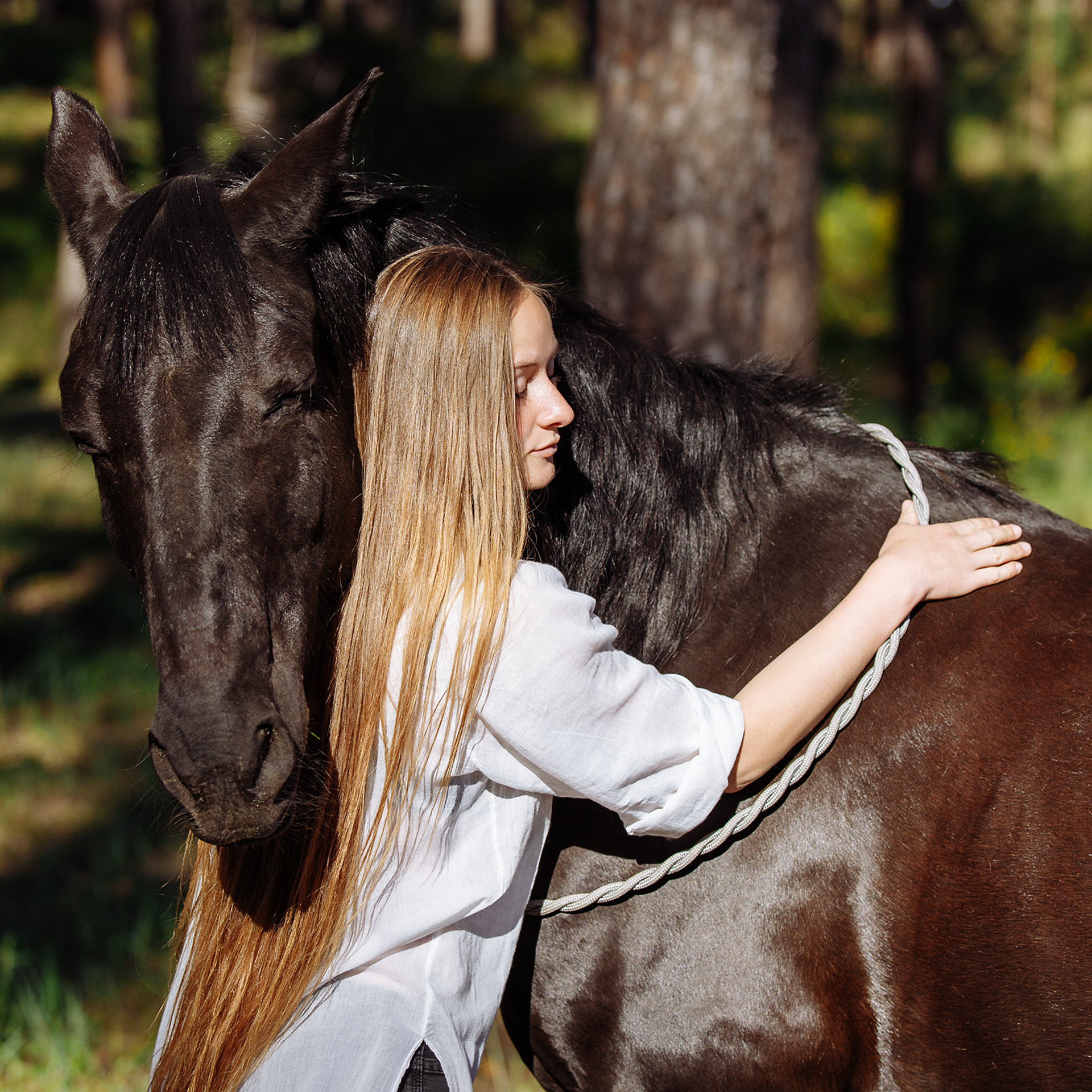 Лена и лошади