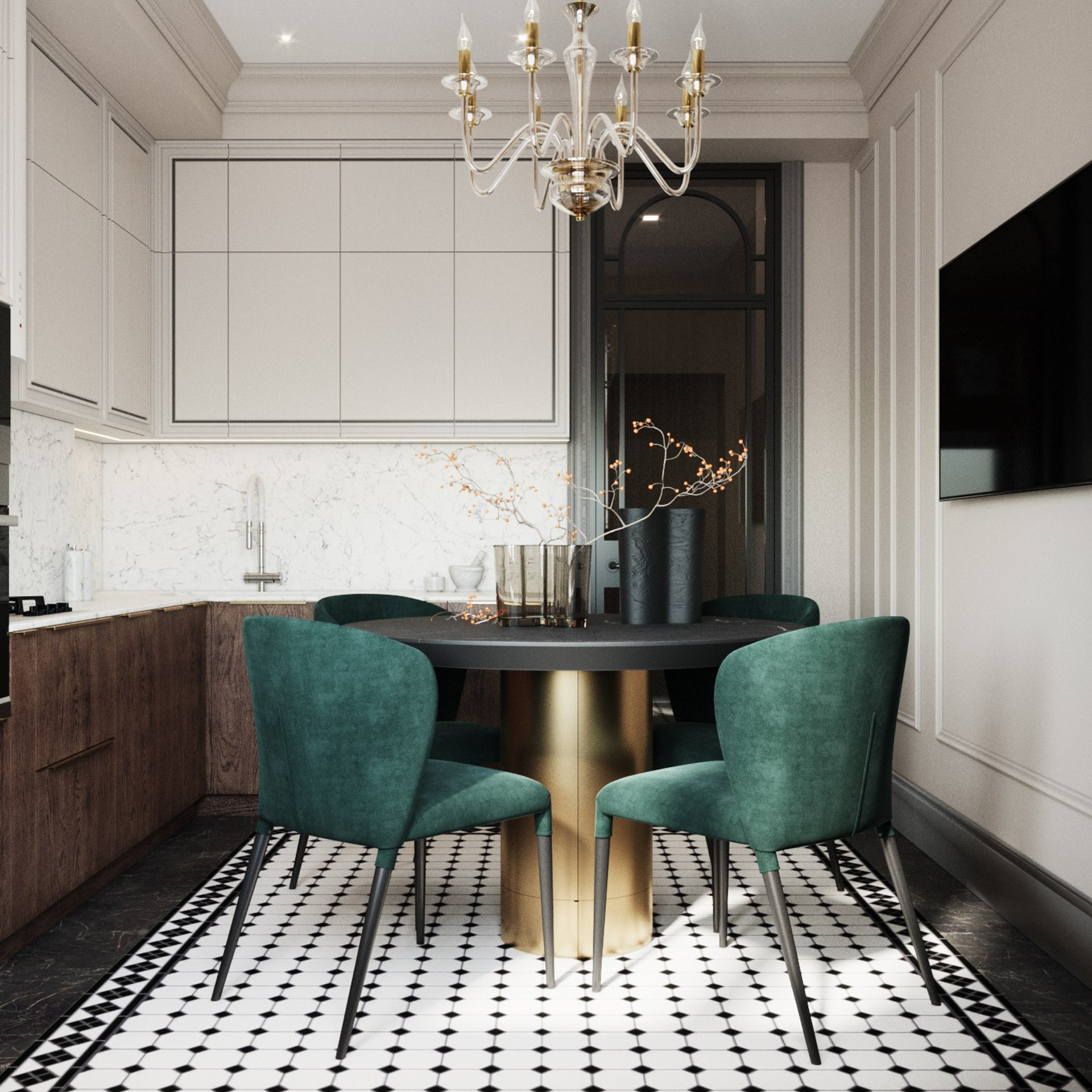 Кухня в старом фонде. Дизайнер интерьера Санкт-Петербург I Дегтярева Елизавета