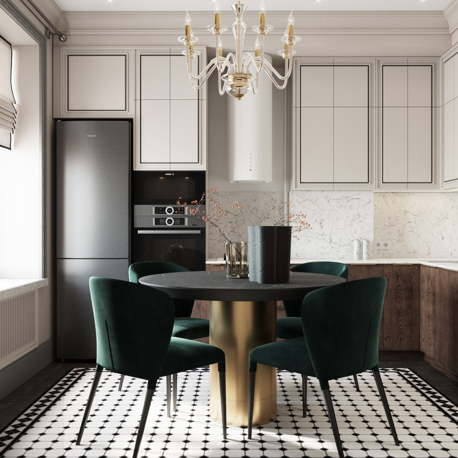 Кухня в старом фонде. Дизайнер интерьера Санкт-Петербург I Дегтярева Елизавета