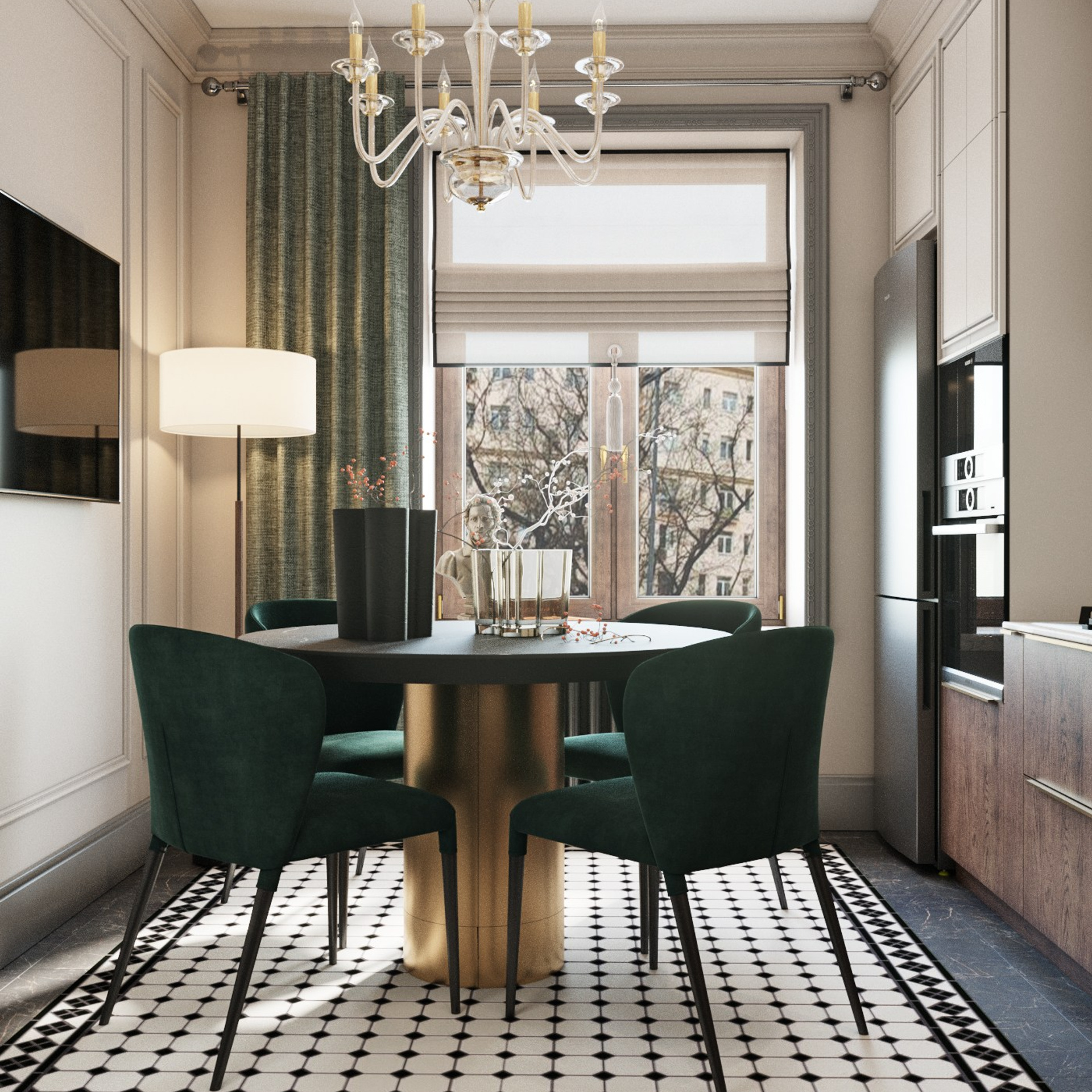 Кухня в старом фонде. Дизайнер интерьера Санкт-Петербург I Дегтярева Елизавета