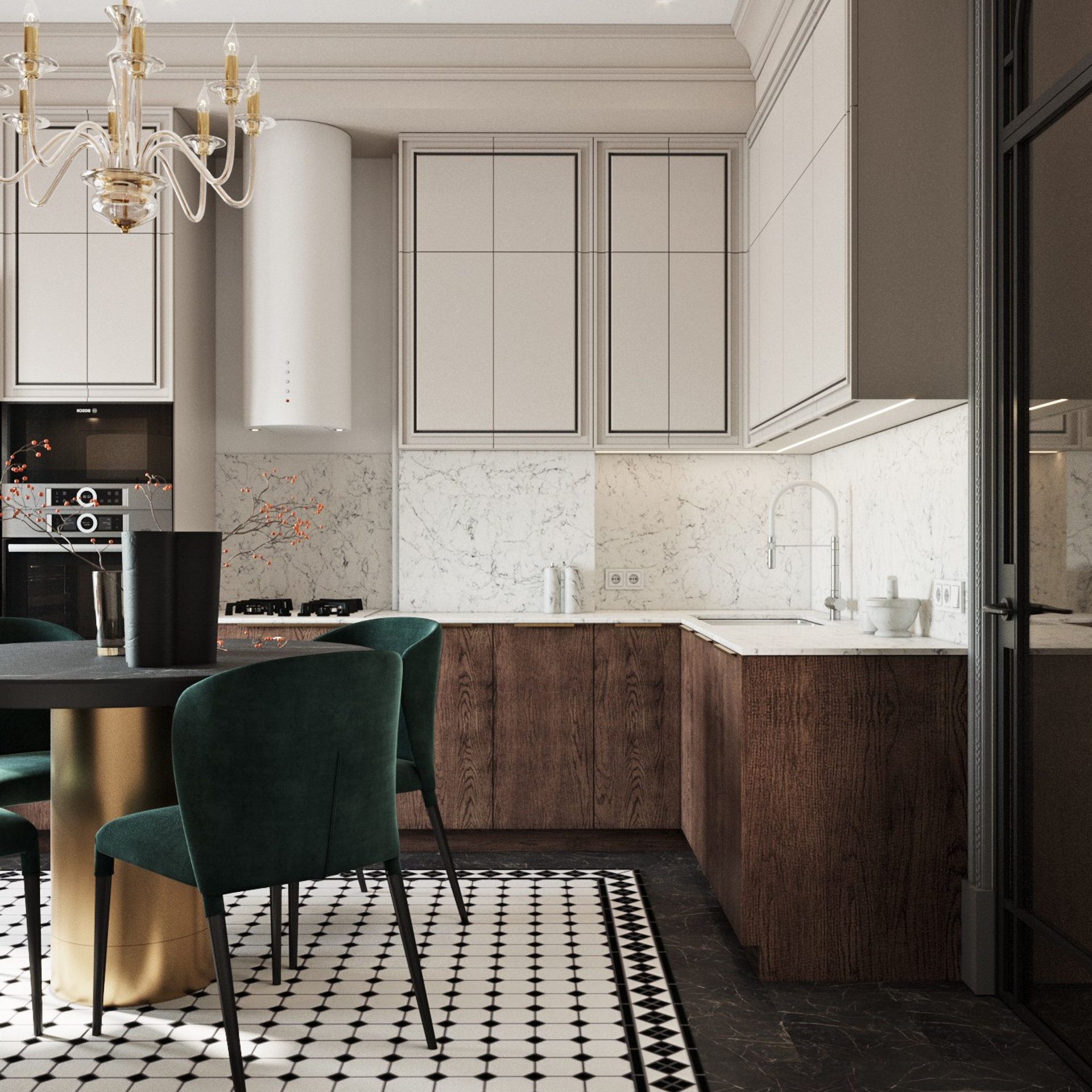 Кухня в старом фонде. Дизайнер интерьера Санкт-Петербург I Дегтярева Елизавета