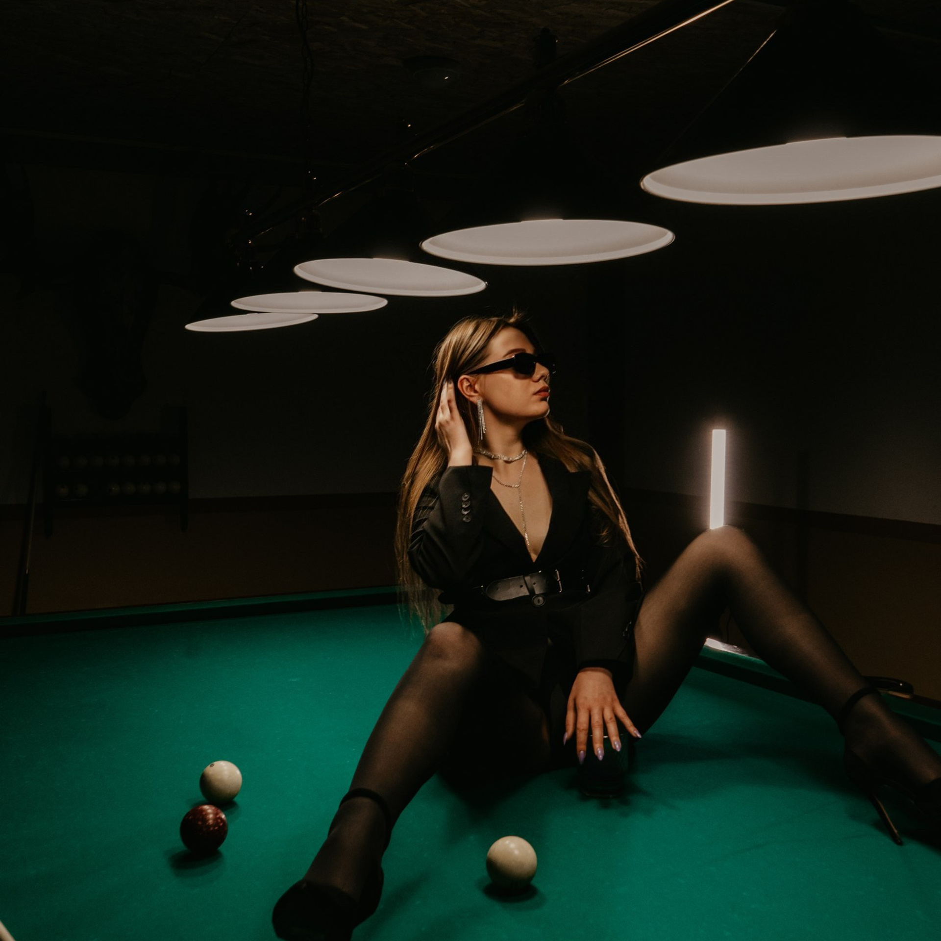 Съемка в биллиарде