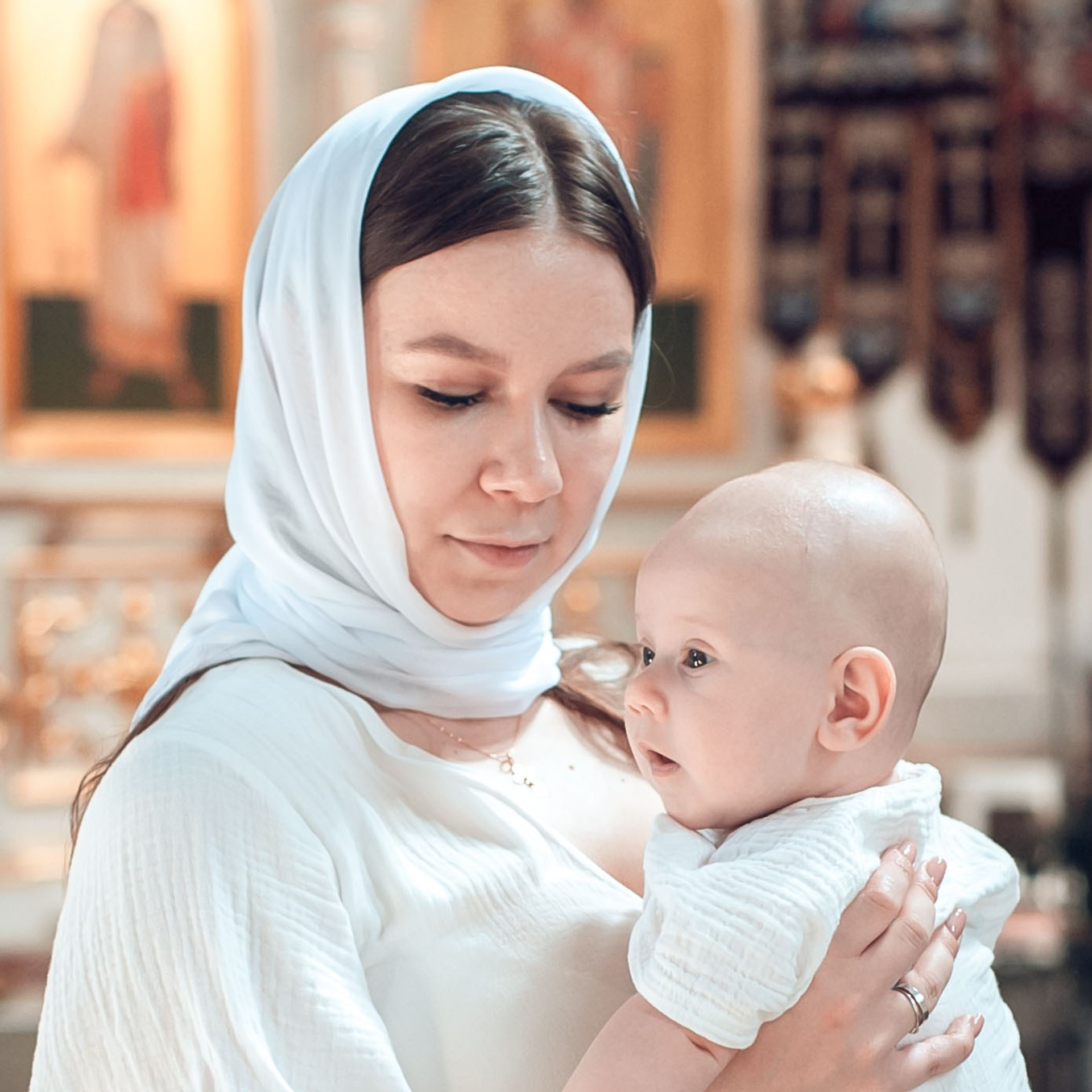 Таинство Крещения Артема в храме Николая Чудотворца