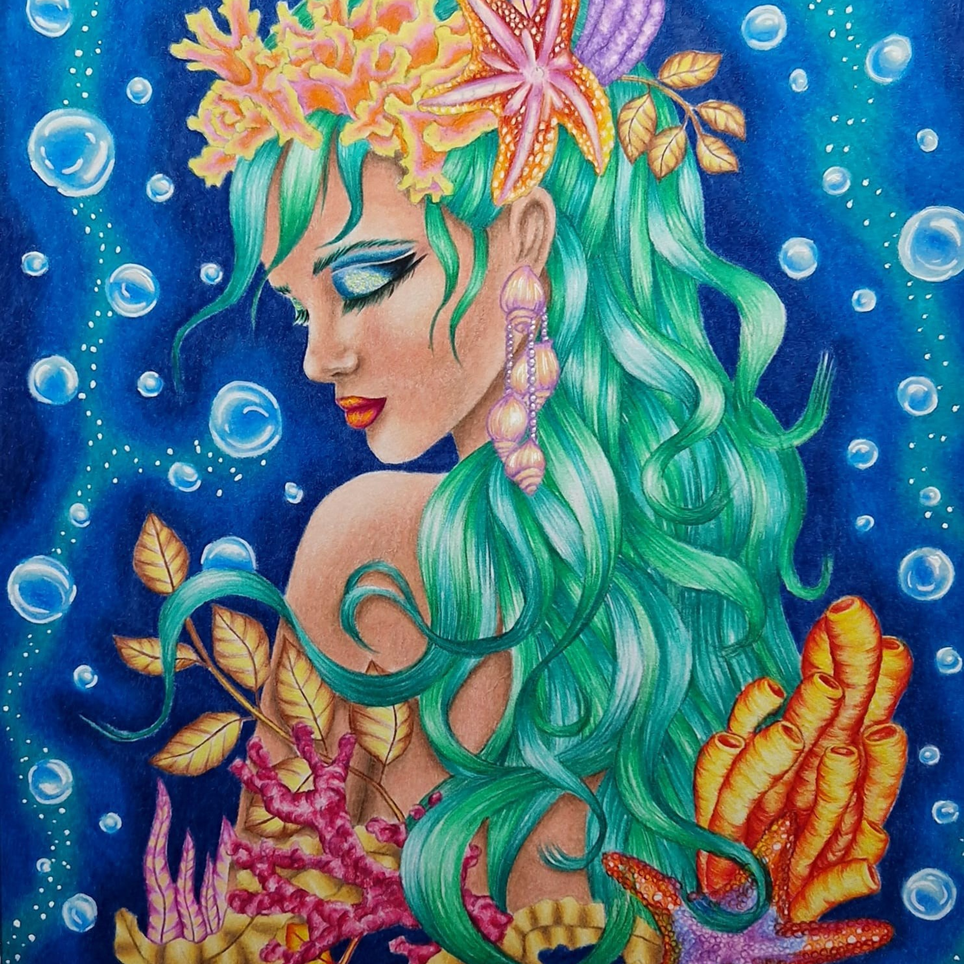 Альбом — раскраска авторская. Ladies of Nature. Grayscale. Раскраски Алёны Лазаревой