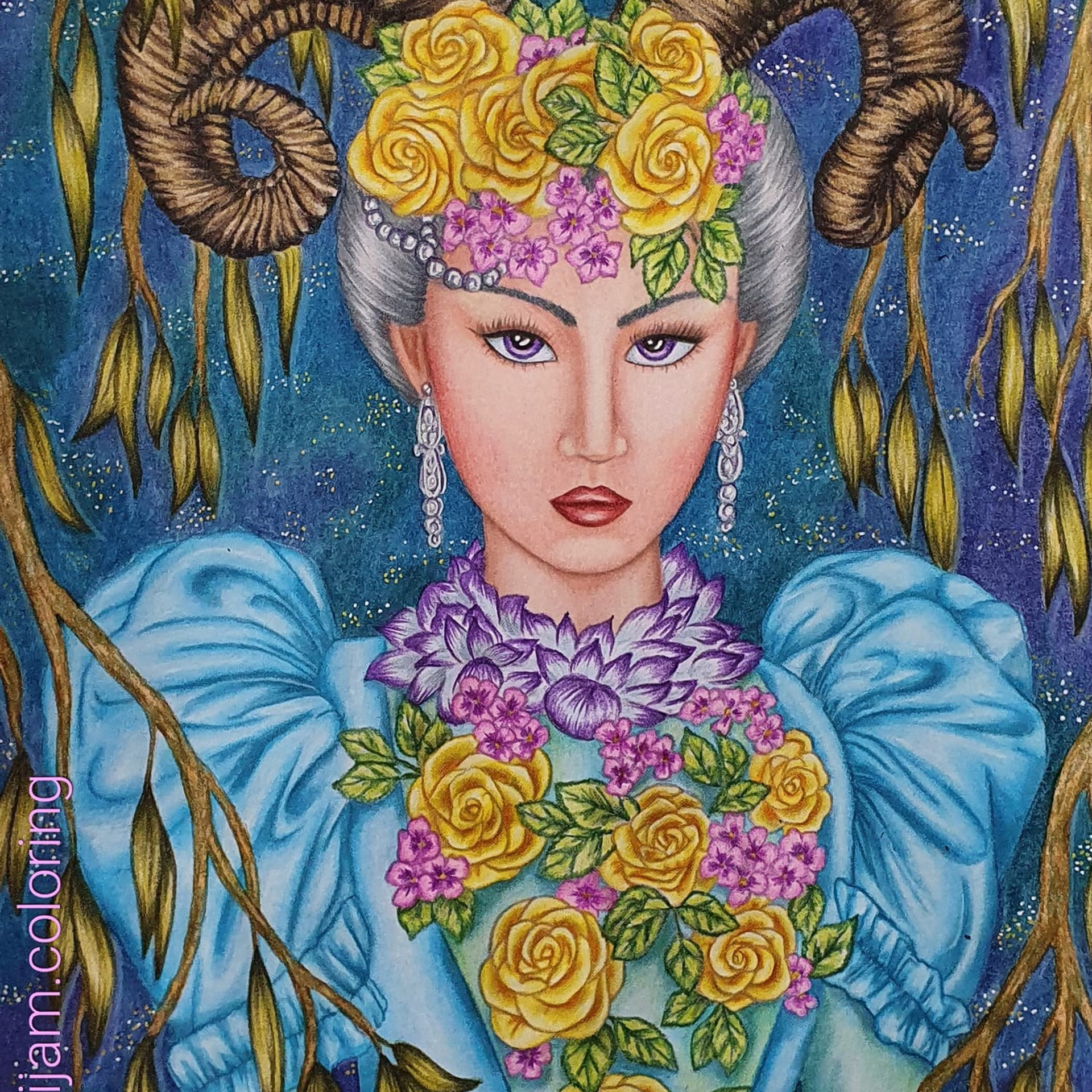 Альбом — раскраска авторская. Ladies of Nature. Grayscale. Раскраски Алёны Лазаревой