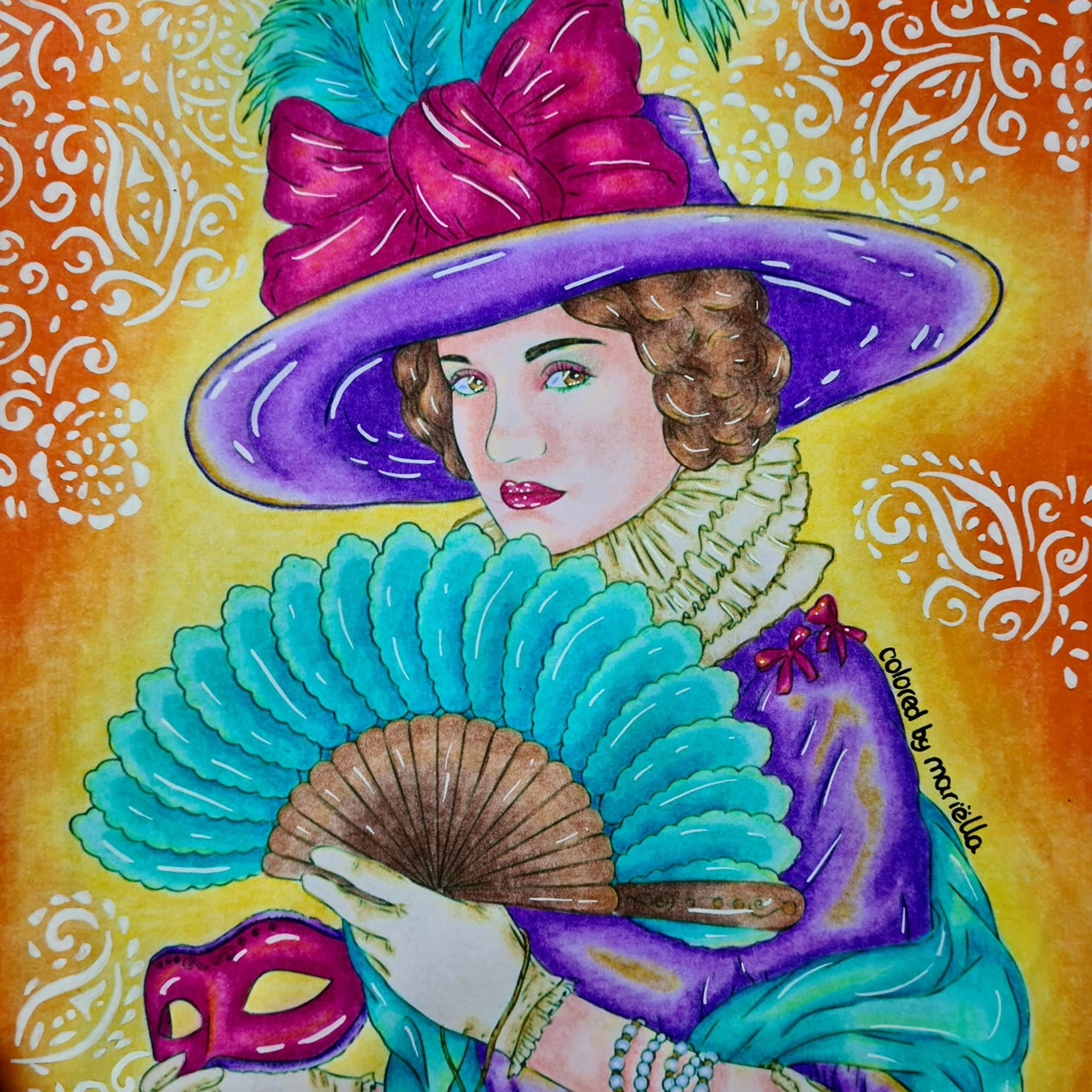 Викторианская. Авторская раскраска Алёны Лазаревой. Раскраски Алёны Лазаревой