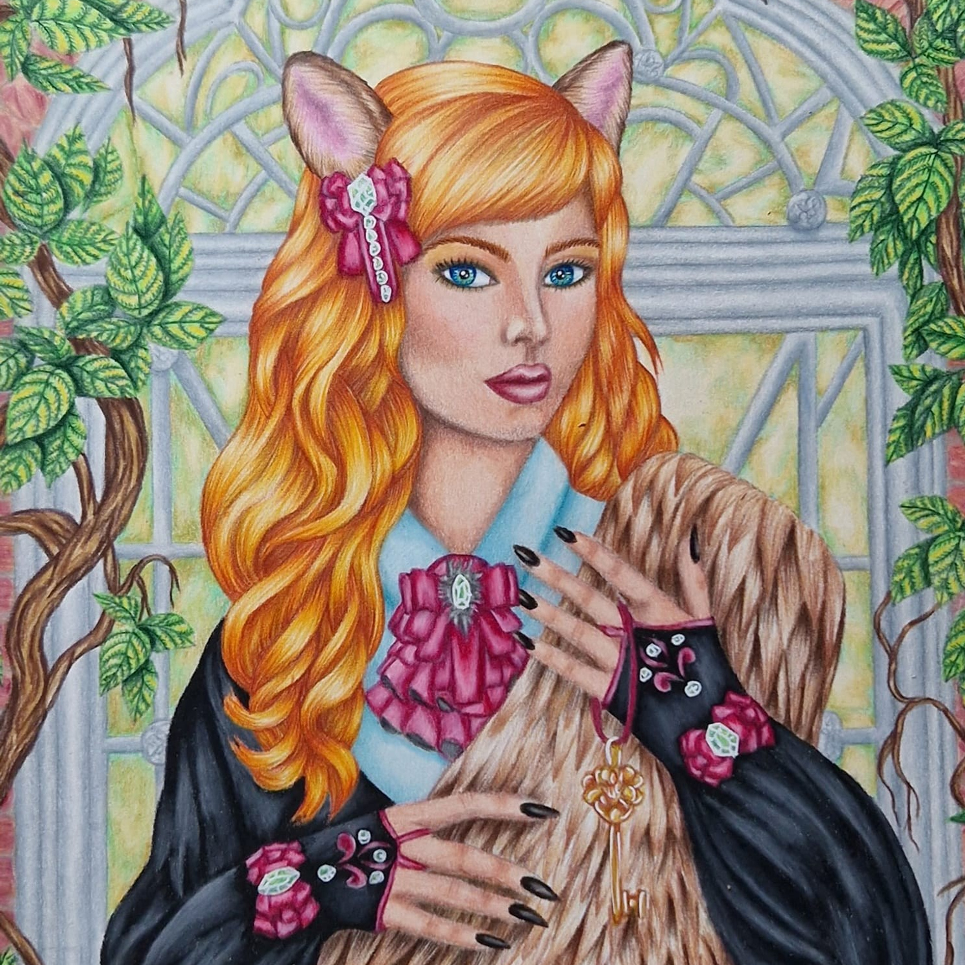 Альбом — раскраска авторская. Ladies of Nature. Grayscale. Раскраски Алёны Лазаревой