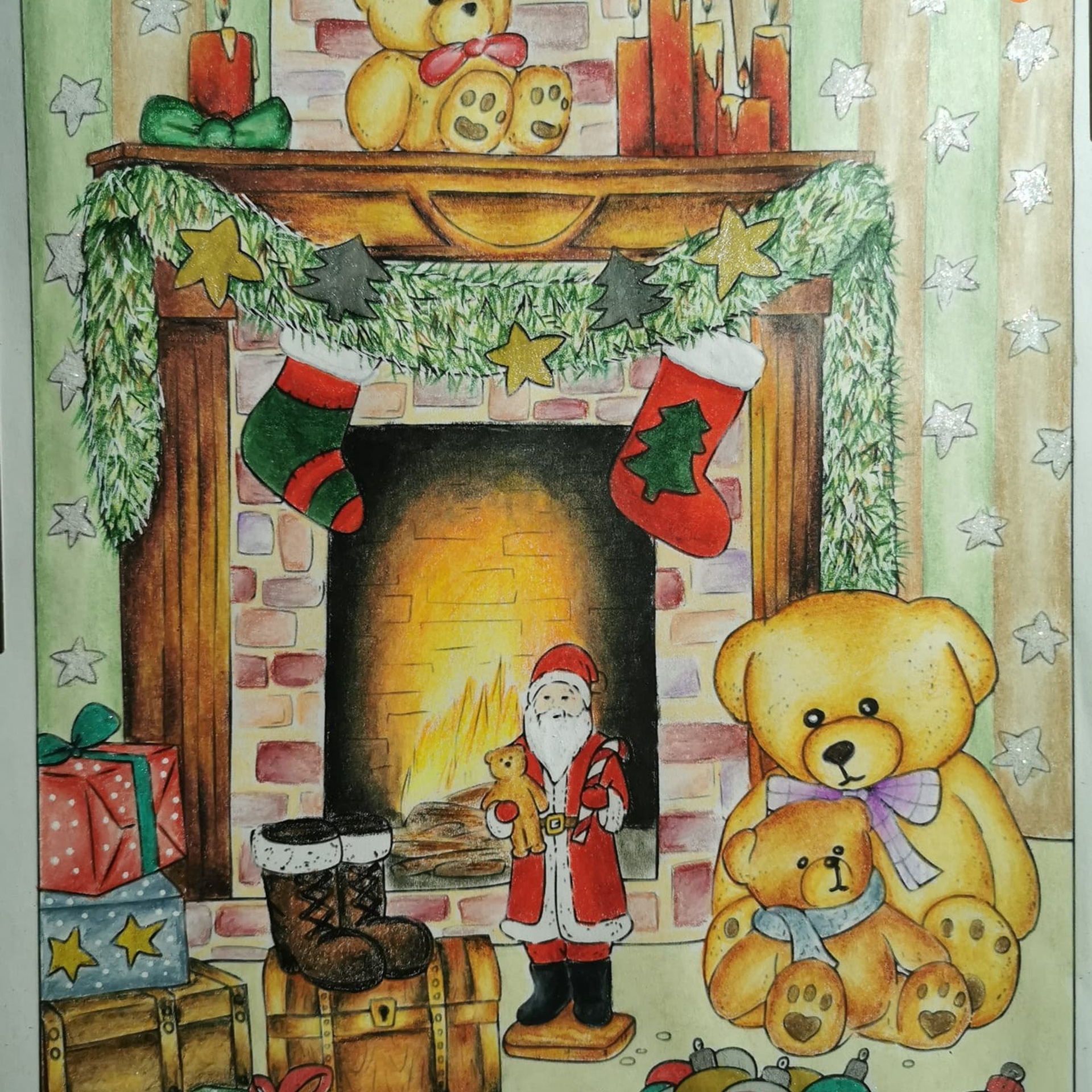 Новогодний Сюрприз Авторская раскраска Алёны Лазаревой. Раскраски Алёны Лазаревой