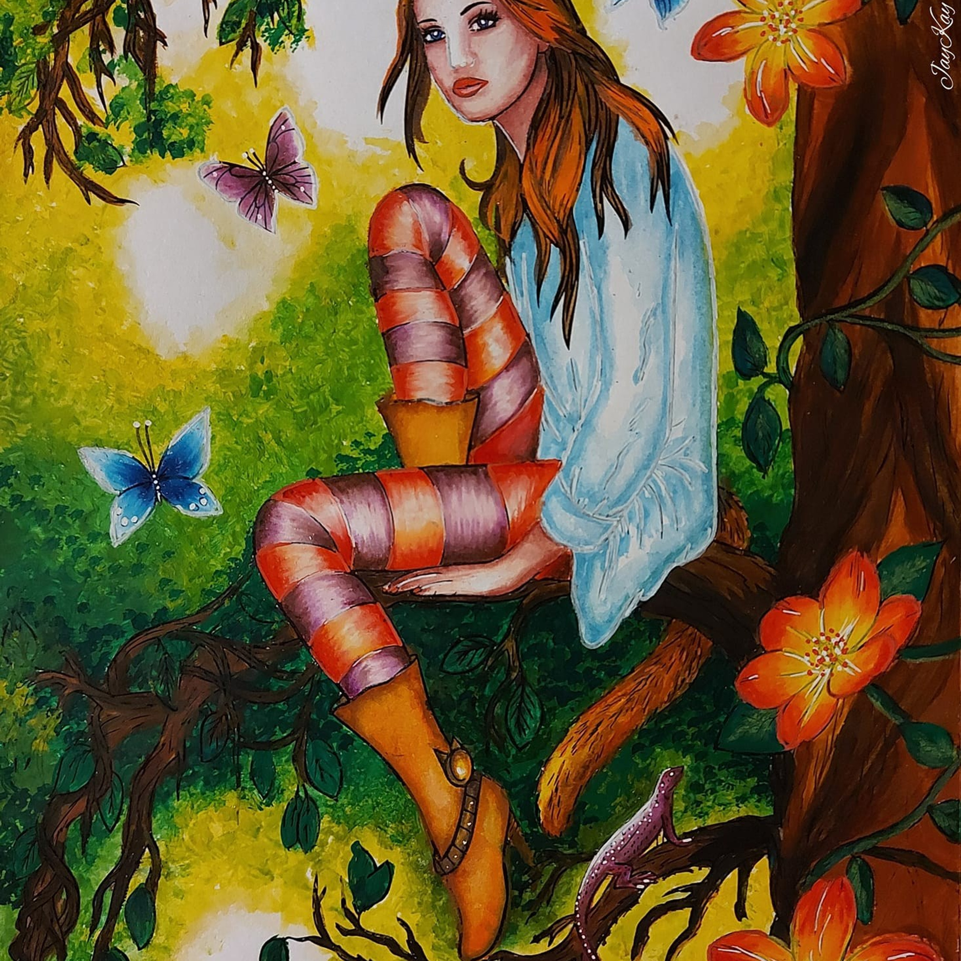 Альбом — раскраска авторская. Ladies of Nature. Grayscale. Раскраски Алёны Лазаревой