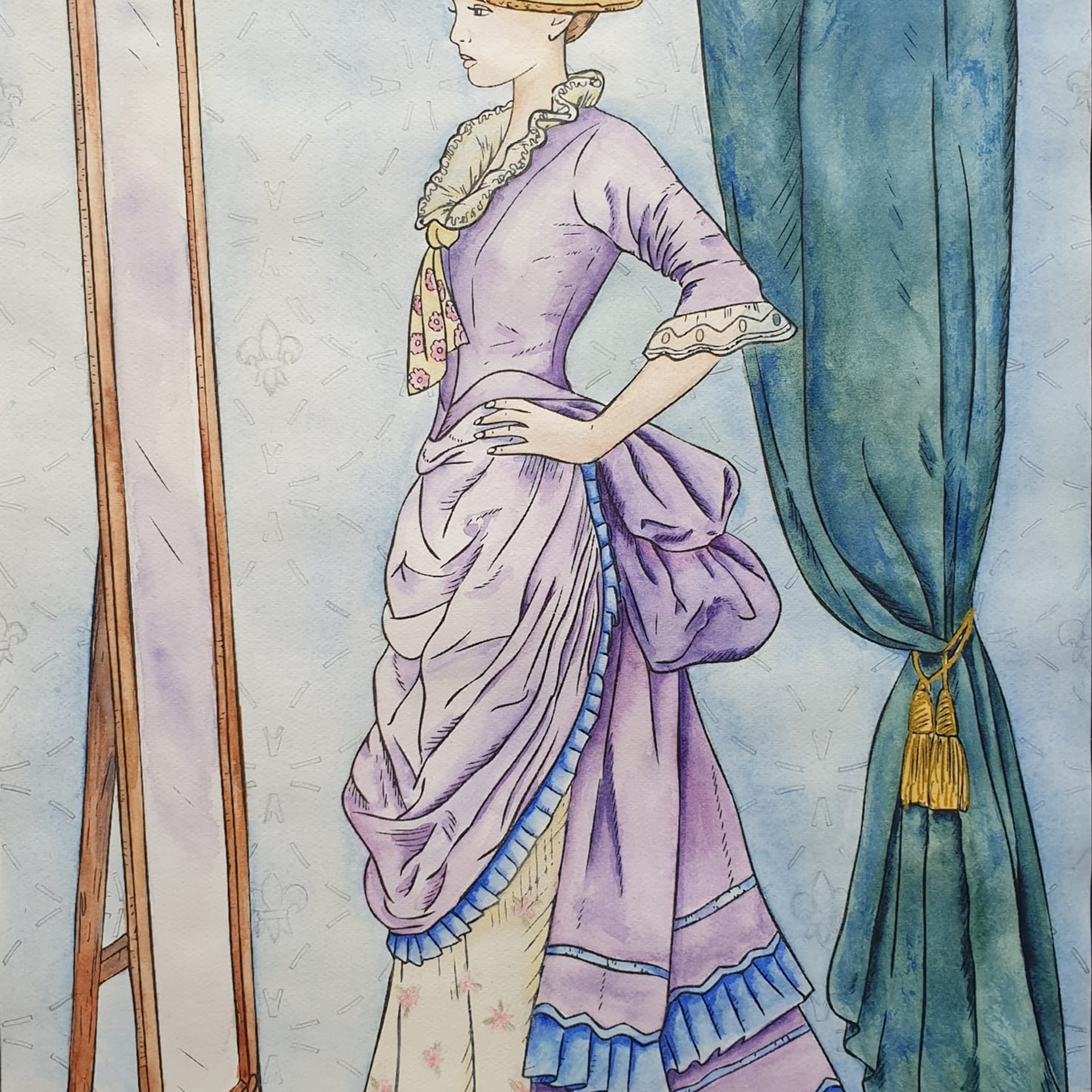 Викторианская. Авторская раскраска Алёны Лазаревой. Раскраски Алёны Лазаревой