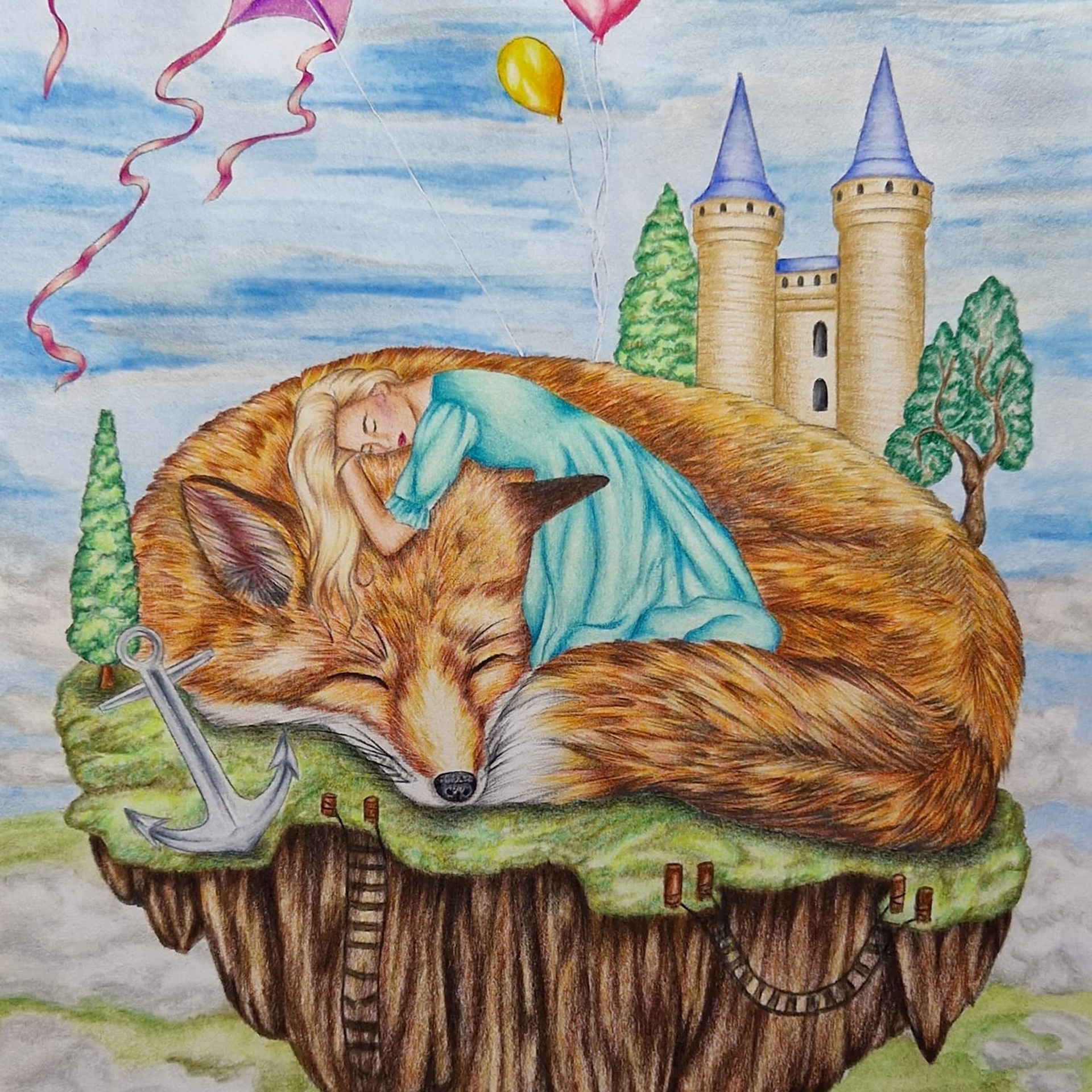 Dreams Авторская раскраска Алёны Лазаревой. Раскраски Алёны Лазаревой