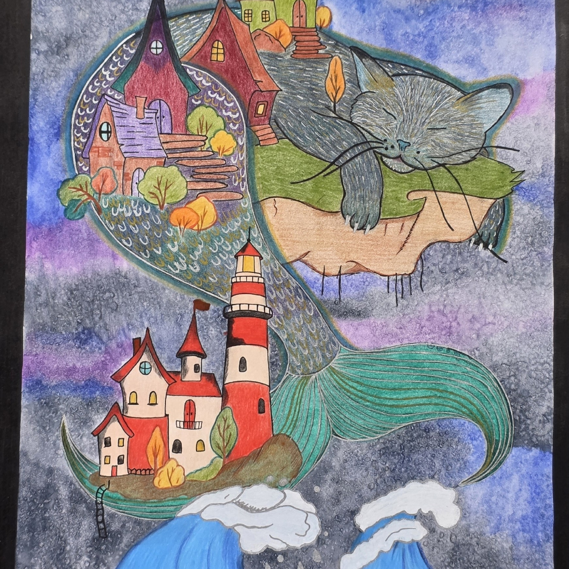 Dreams Авторская раскраска Алёны Лазаревой. Раскраски Алёны Лазаревой