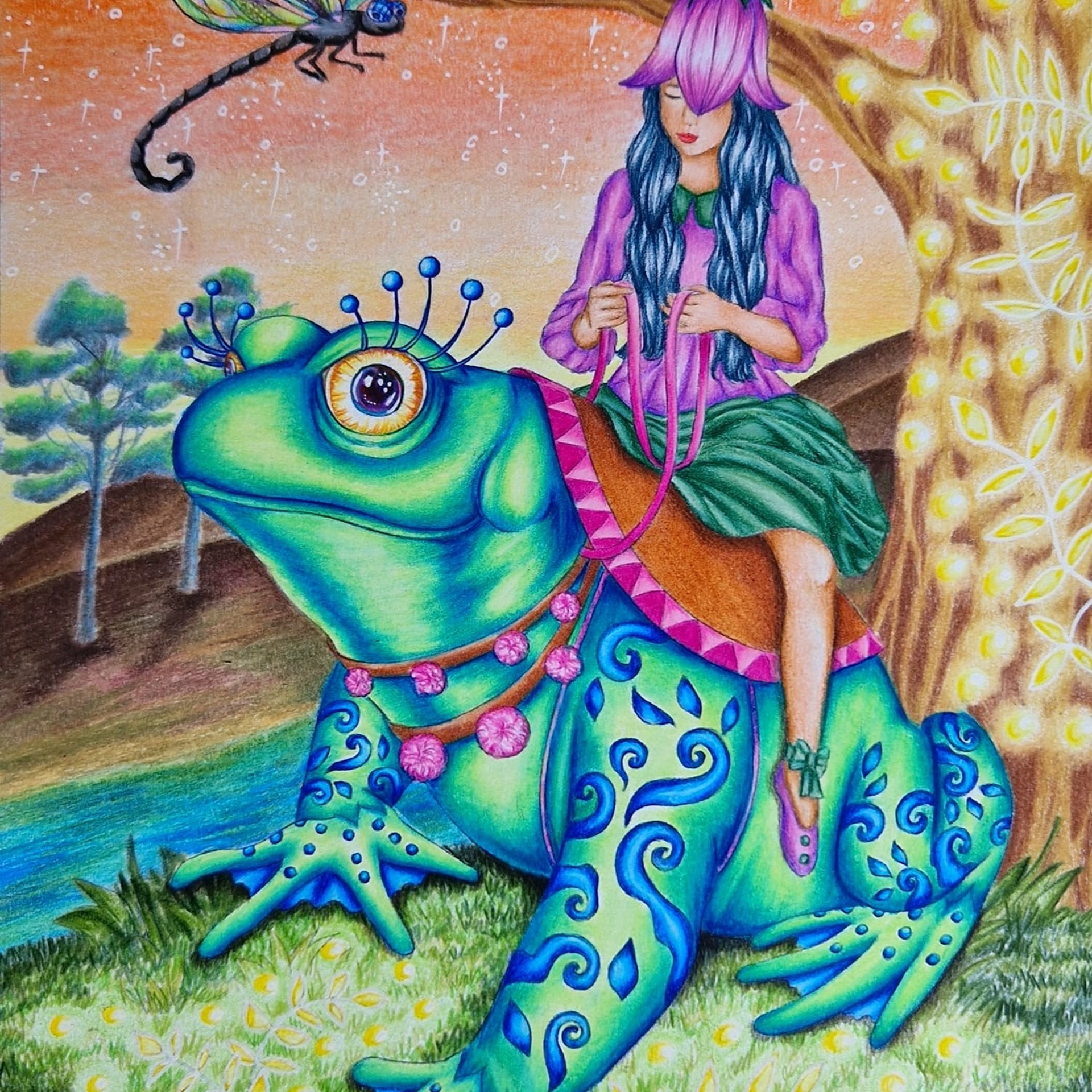 Авторская раскраска Алёны Лазаревой Mystical Worlds. Раскраски Алёны Лазаревой