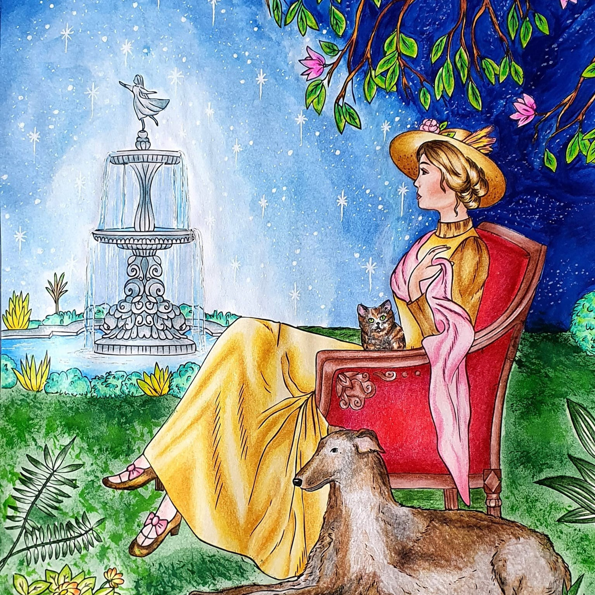 Викторианская. Авторская раскраска Алёны Лазаревой. Раскраски Алёны Лазаревой