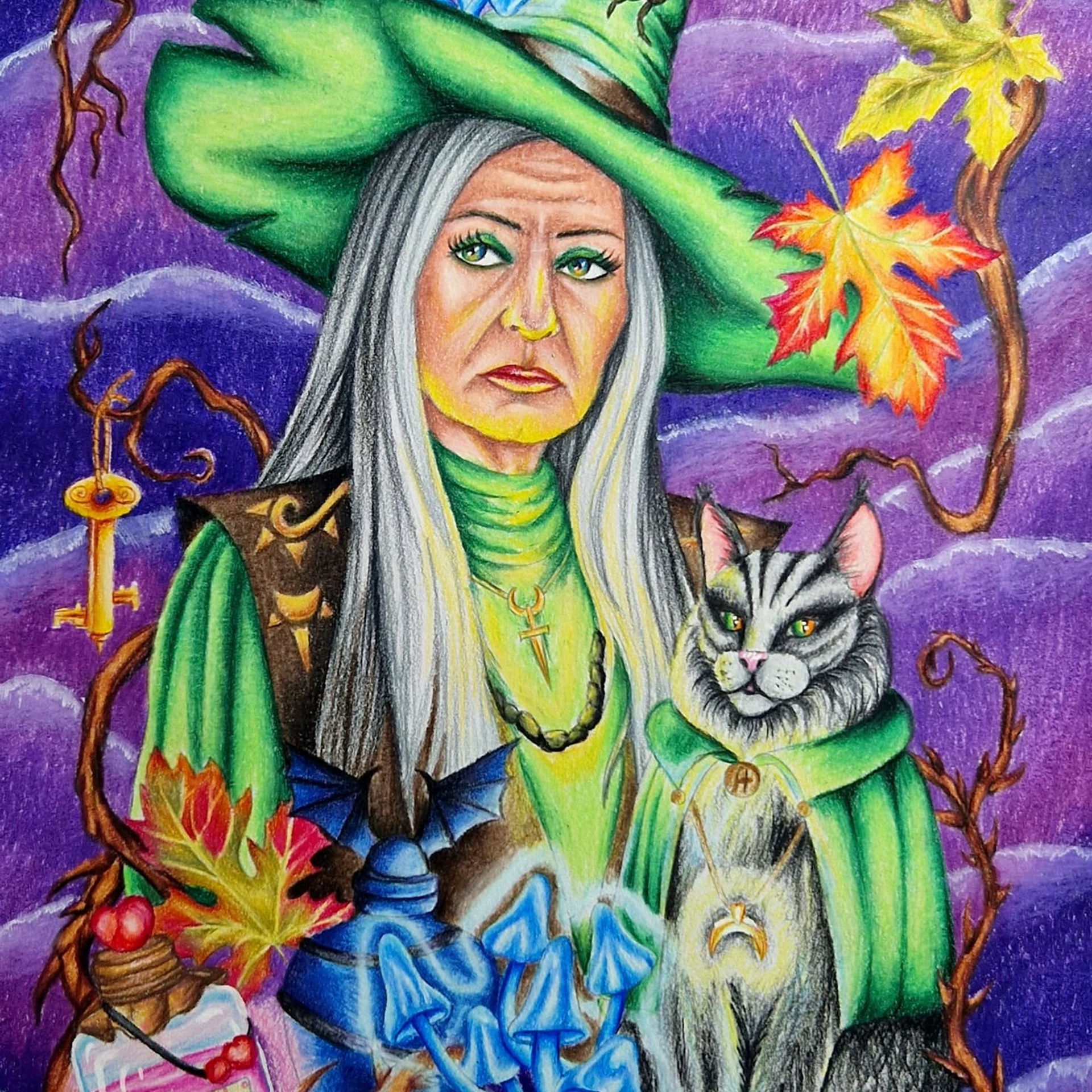 Mystary Charm авторская раскраска от художника Алёны Лазаревой. Раскраски Алёны Лазаревой