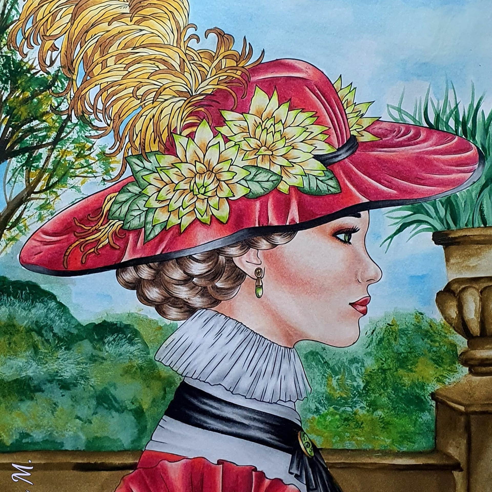 Викторианская. Авторская раскраска Алёны Лазаревой. Раскраски Алёны Лазаревой