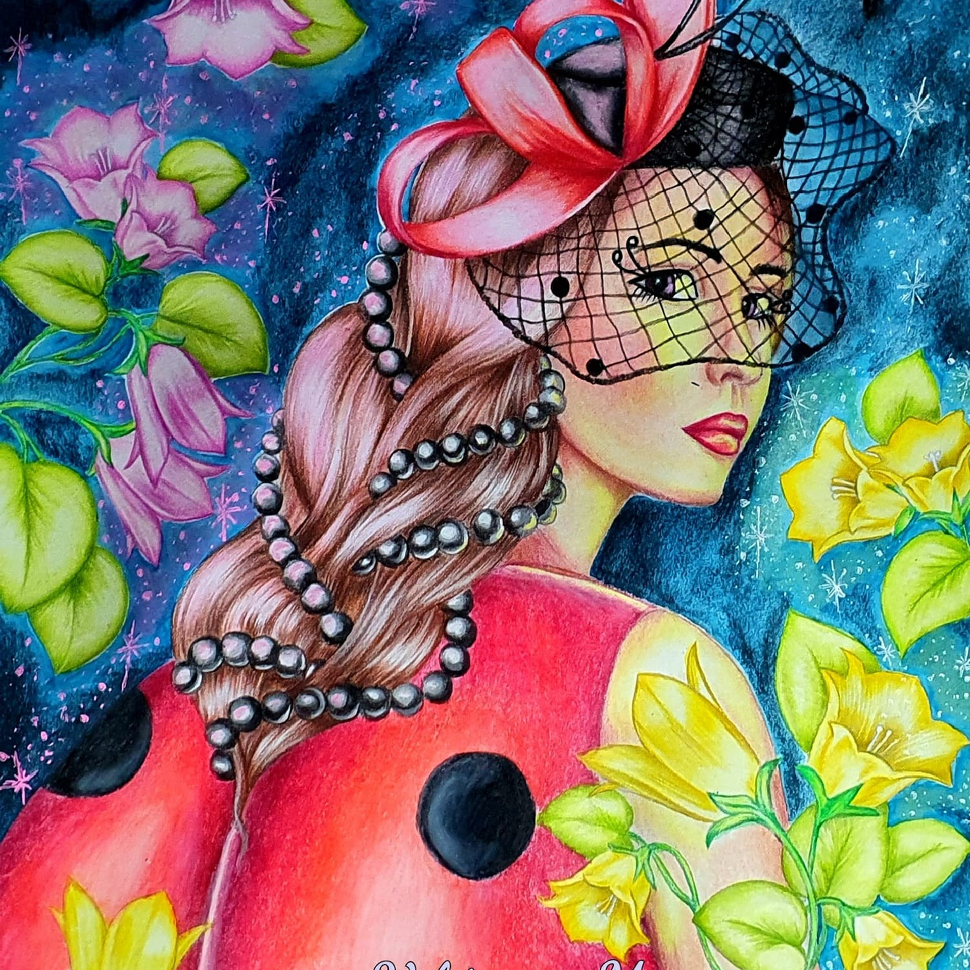 Альбом — раскраска авторская. Ladies of Nature. Grayscale. Раскраски Алёны Лазаревой