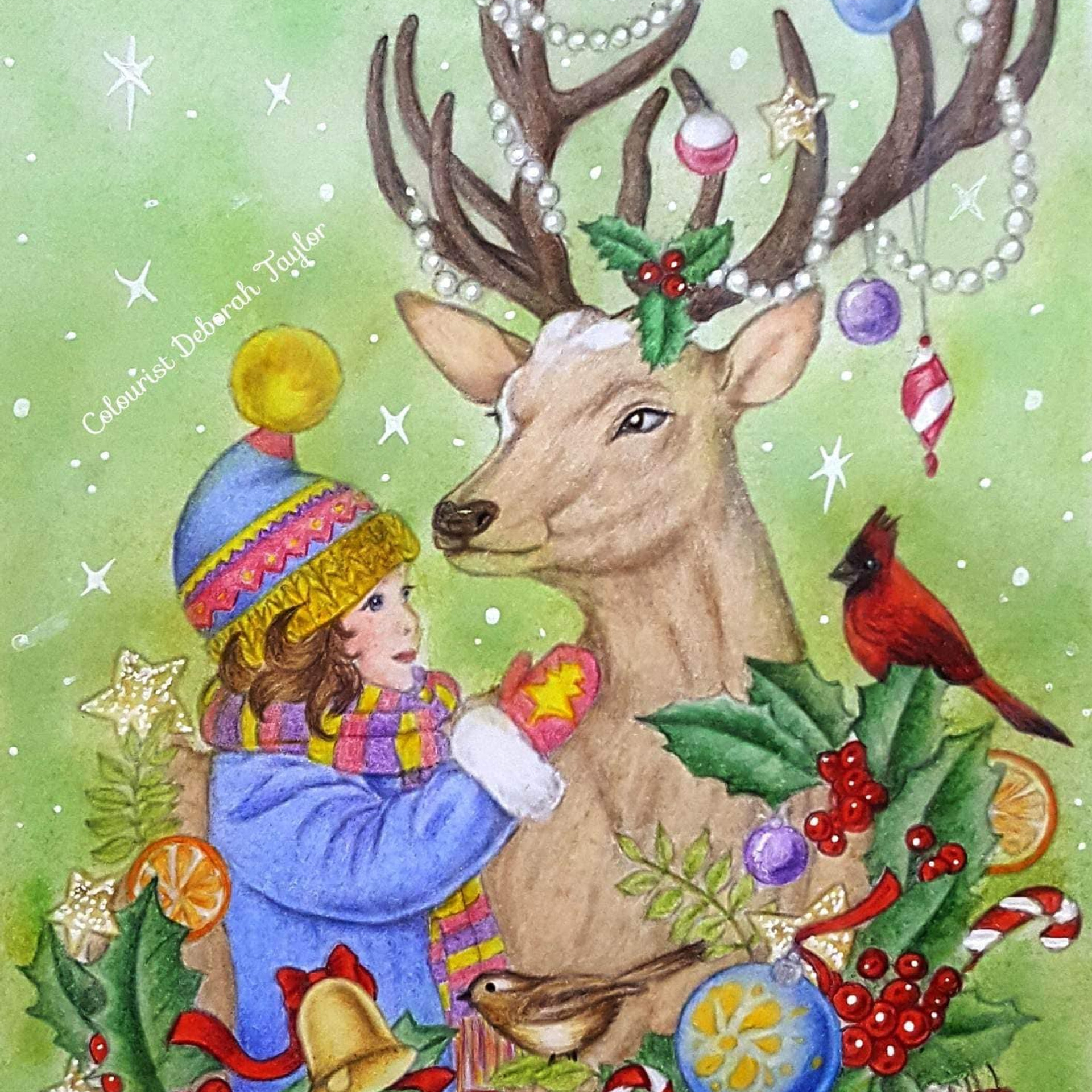 Зимняя раскраска Алёны Лазаревой. Раскраски Алёны Лазаревой