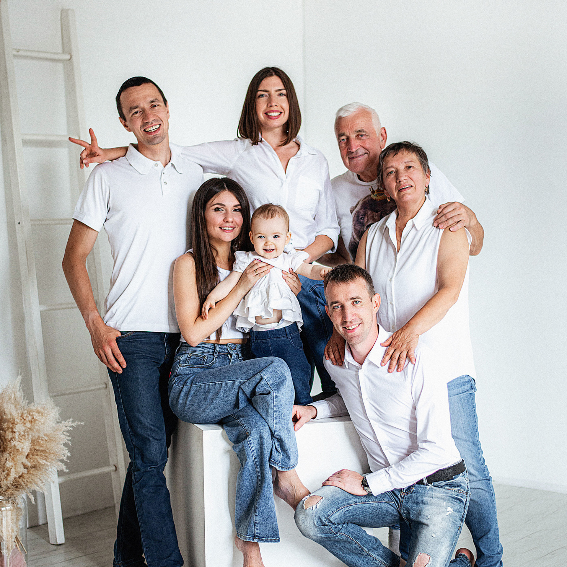 Большая семейная фотосессия