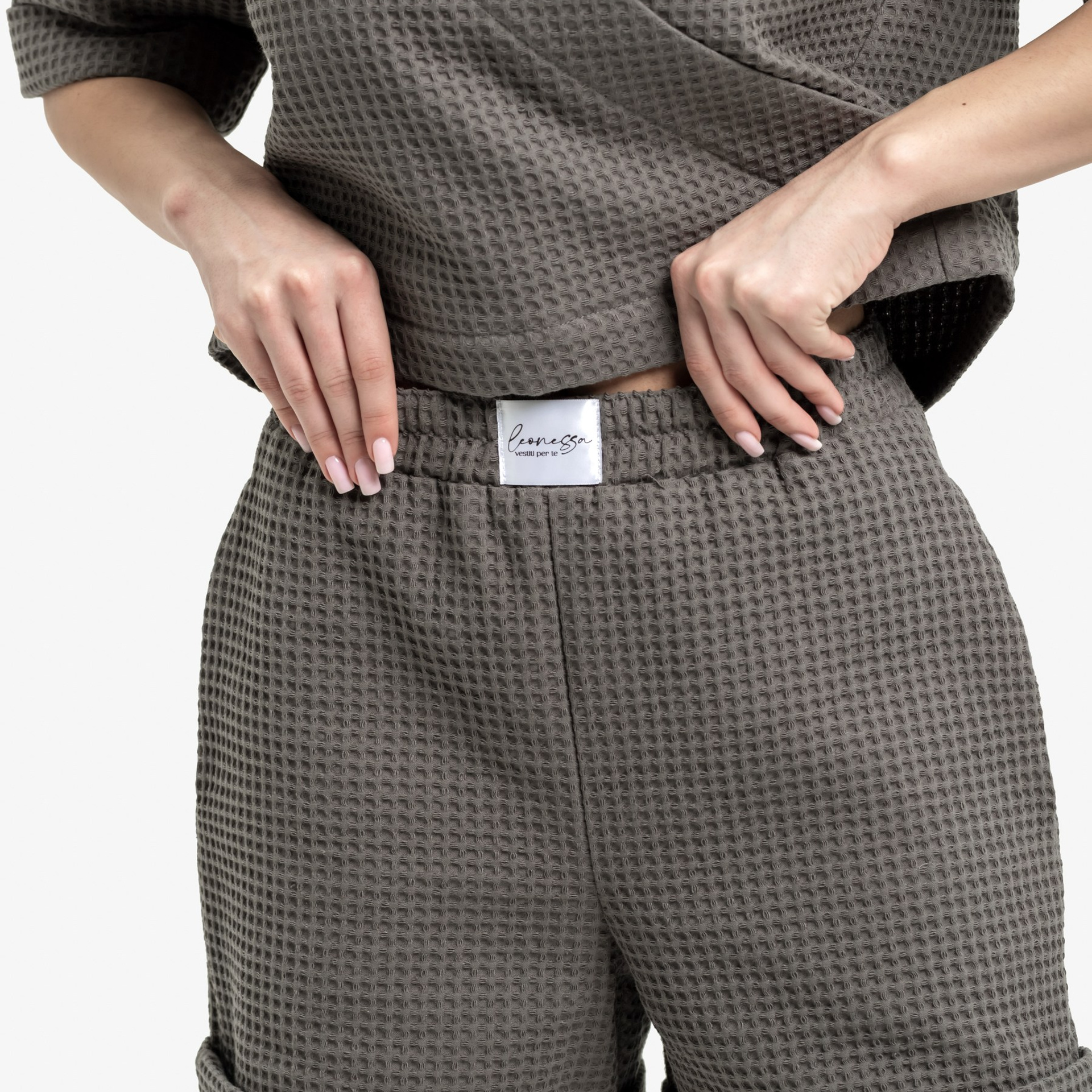 Крупный план ткани на модели