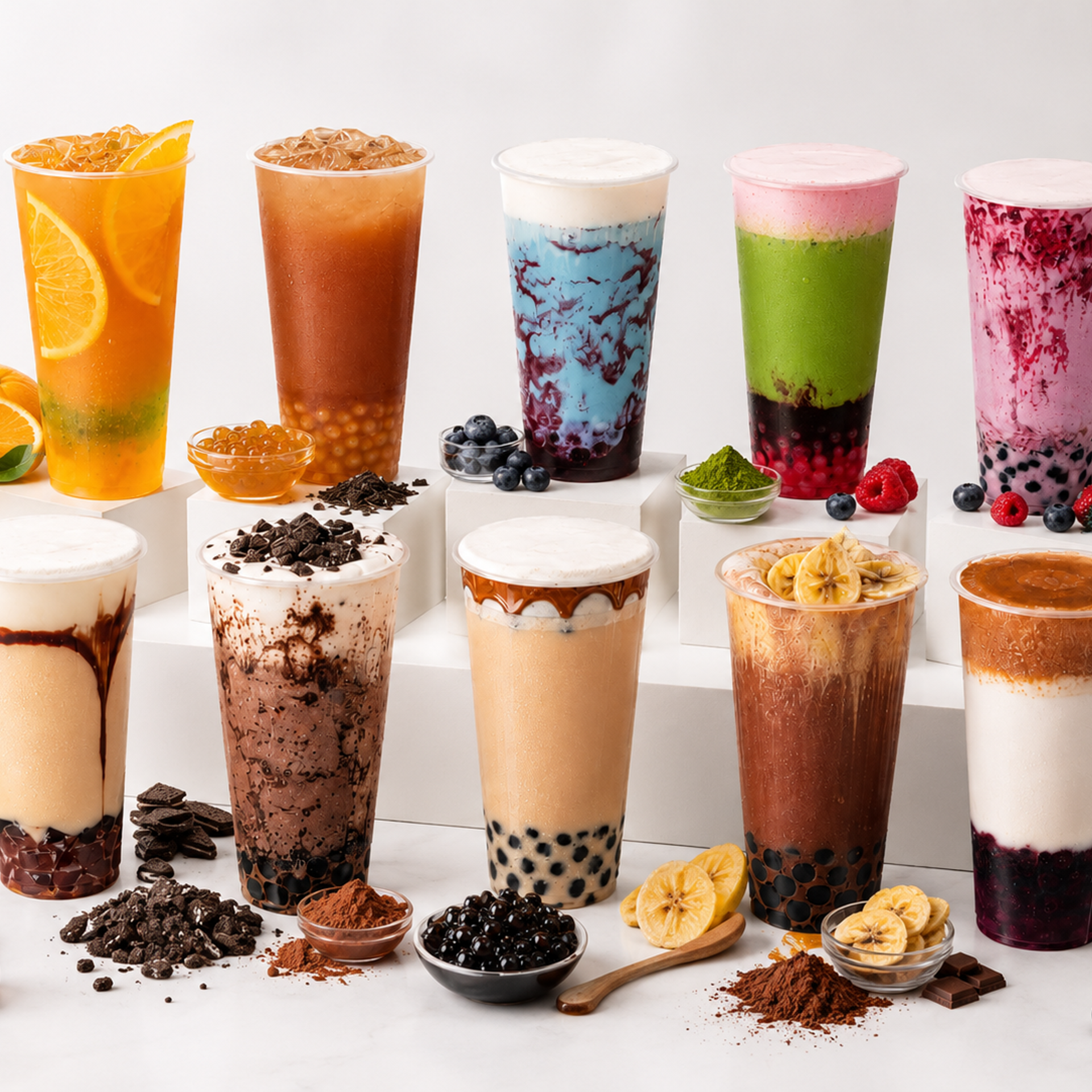 Bubble Tea фуд съемка для корнера в&nbsp;ТЦ
