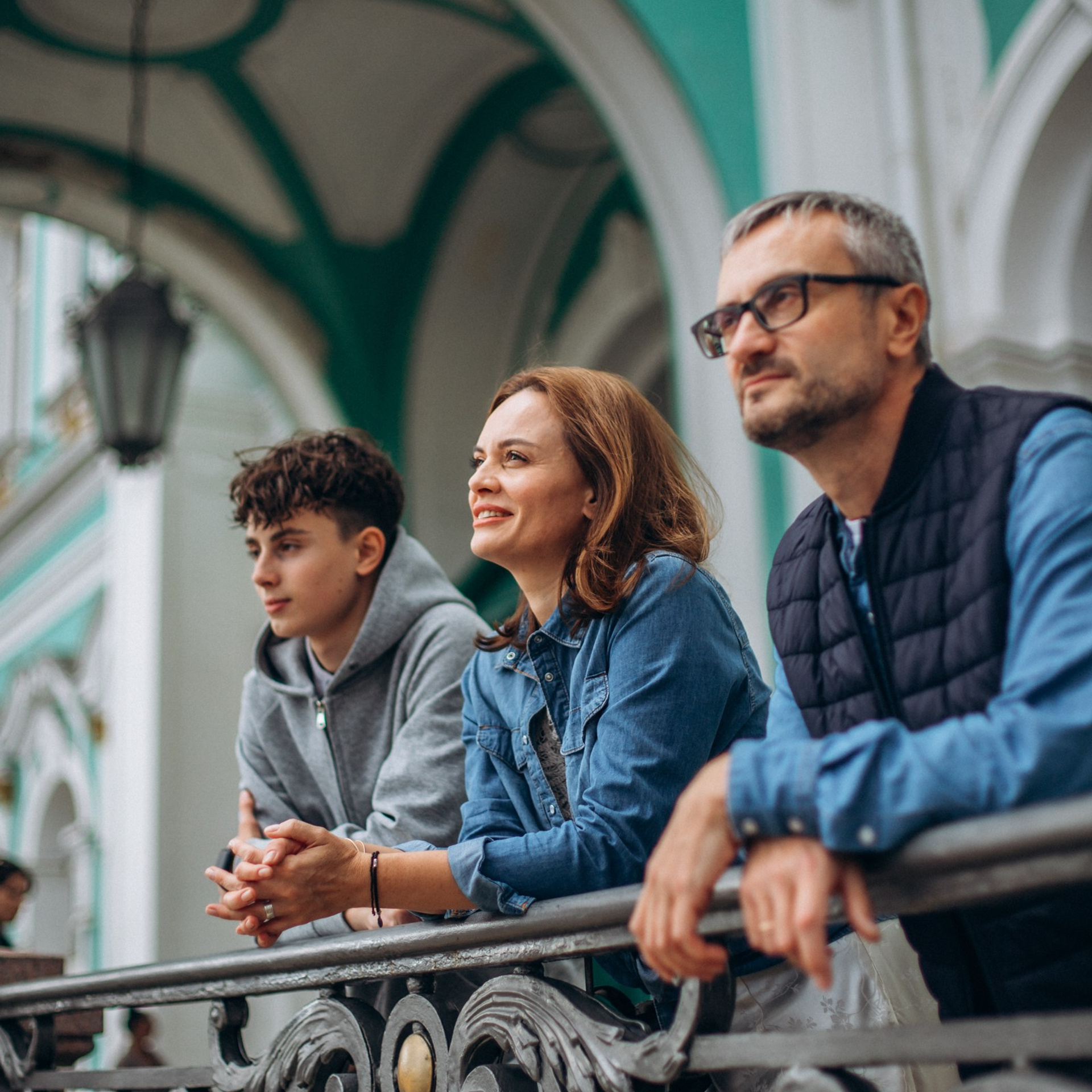 Анна с семьей в августе