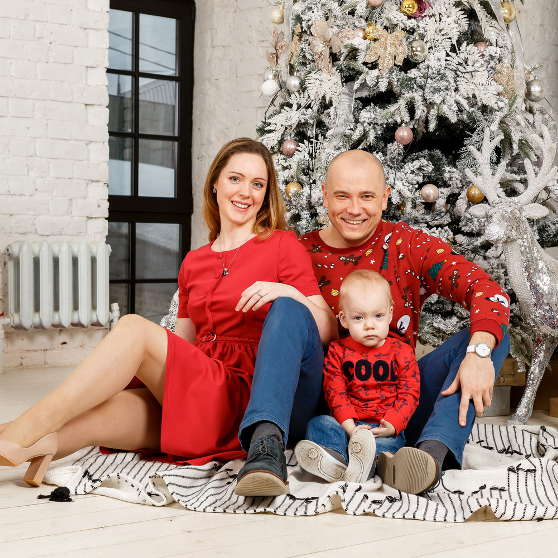 семейная новогодняя фотосессия