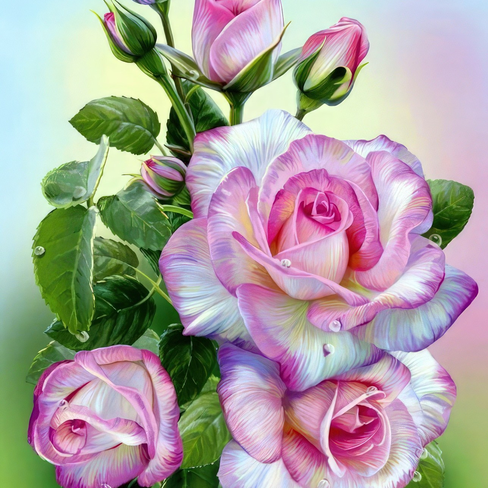 Цветы. Алмазная мозаика CVL