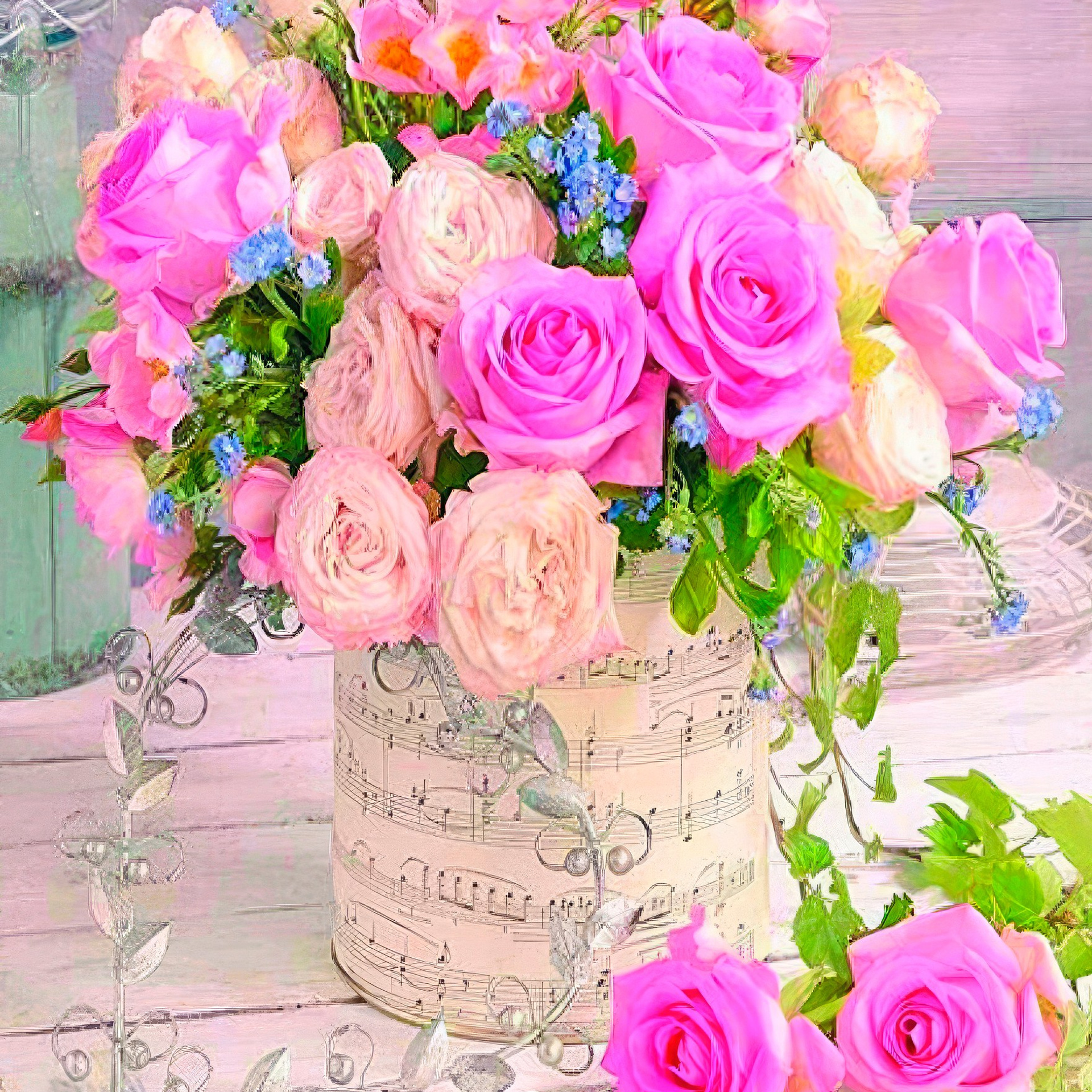 Цветы. Алмазная мозаика CVL