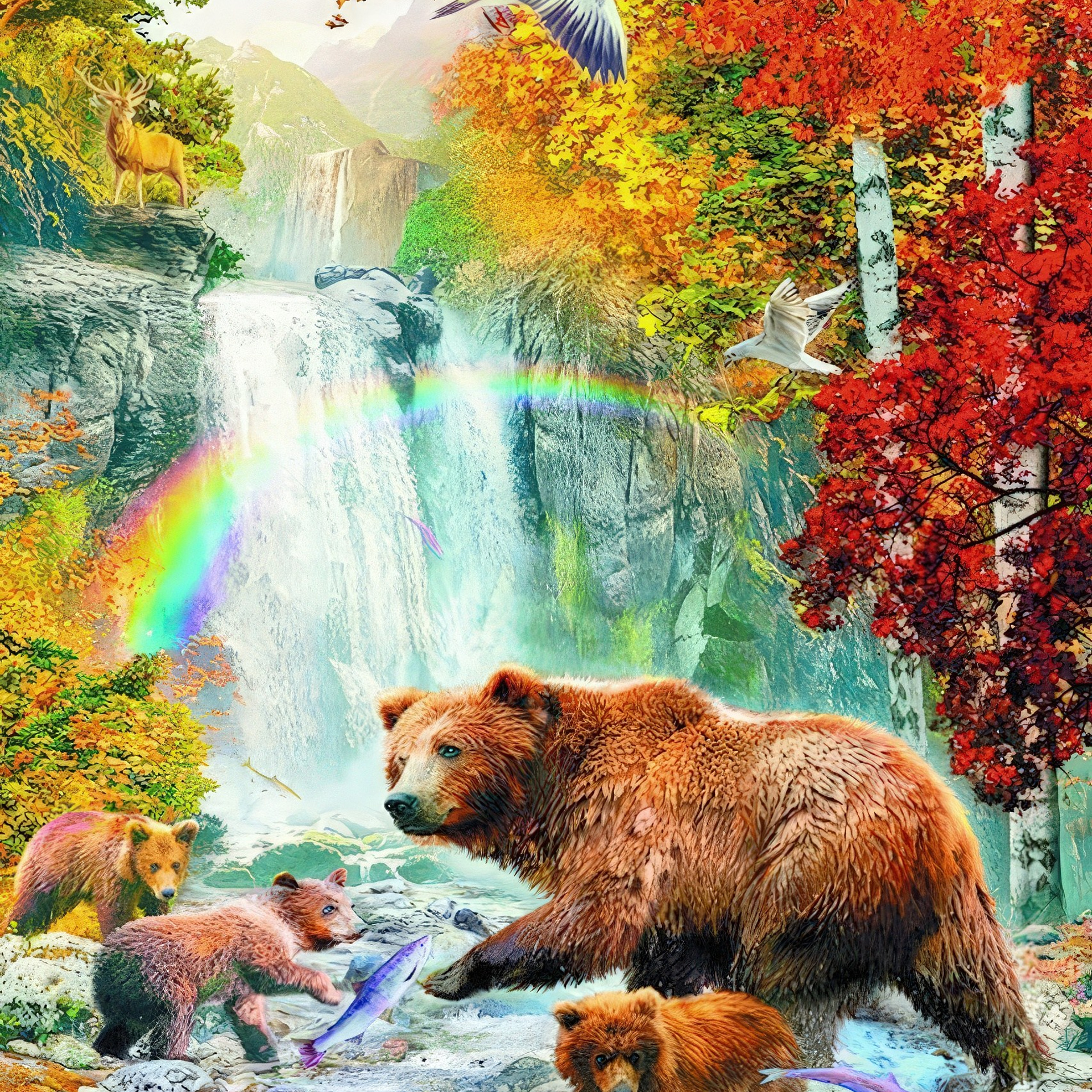 Животные и птицы. Алмазная мозаика CVL