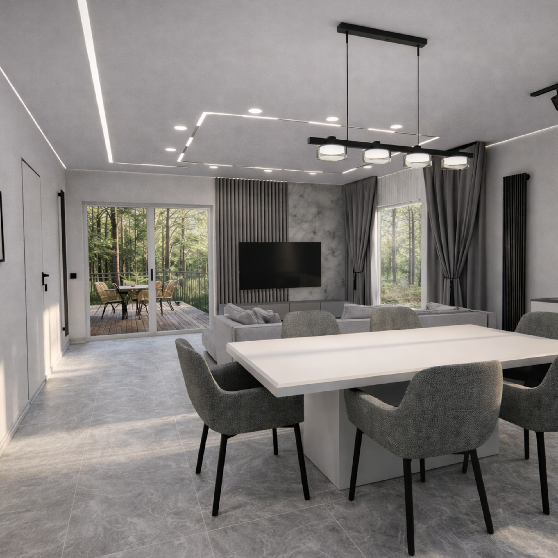 Проект № 6&nbsp;— Дом № 1 гостинная&nbsp;— кухня 44 кв.&nbsp;м.