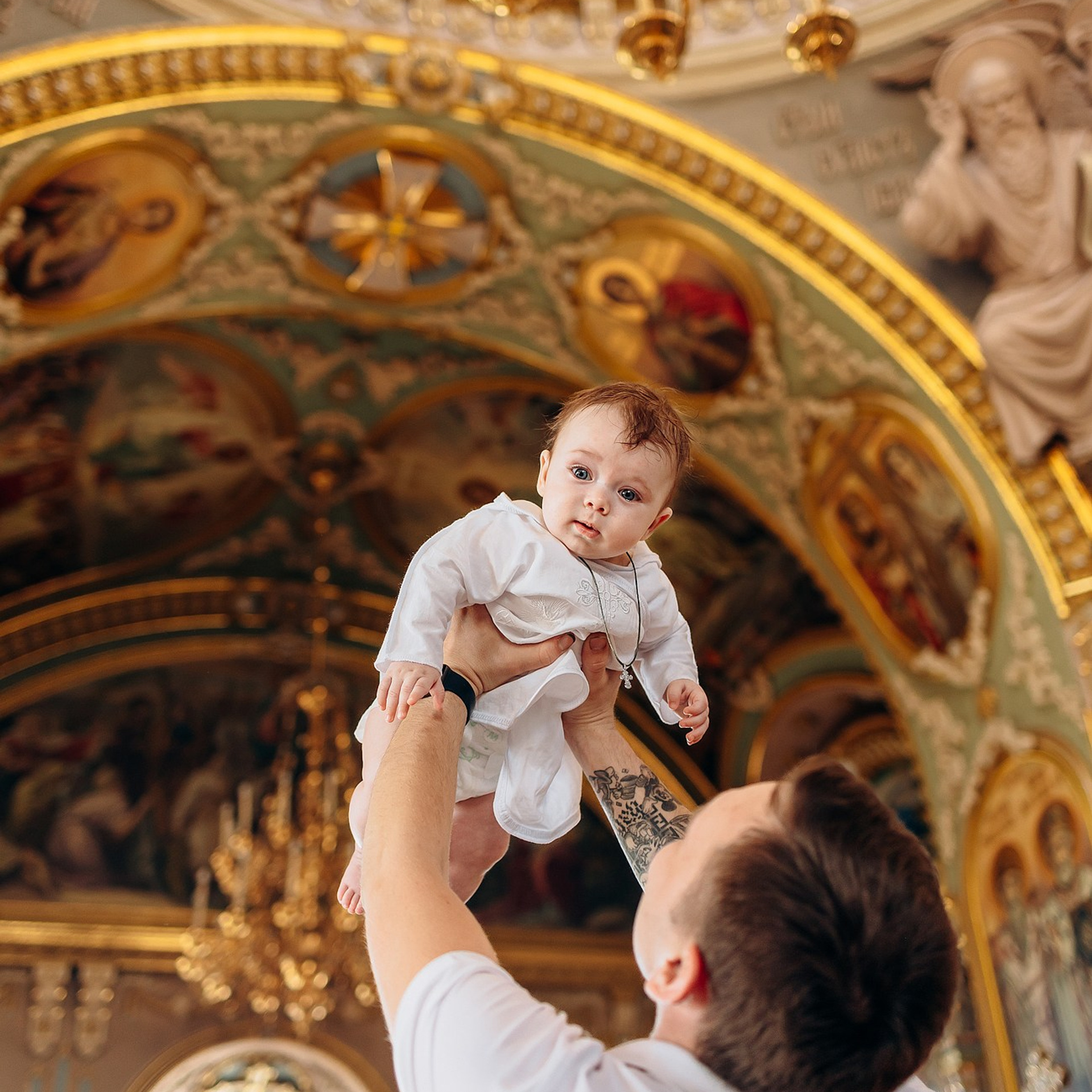 Таинство крещения Дмитрия в Б.Валяевке