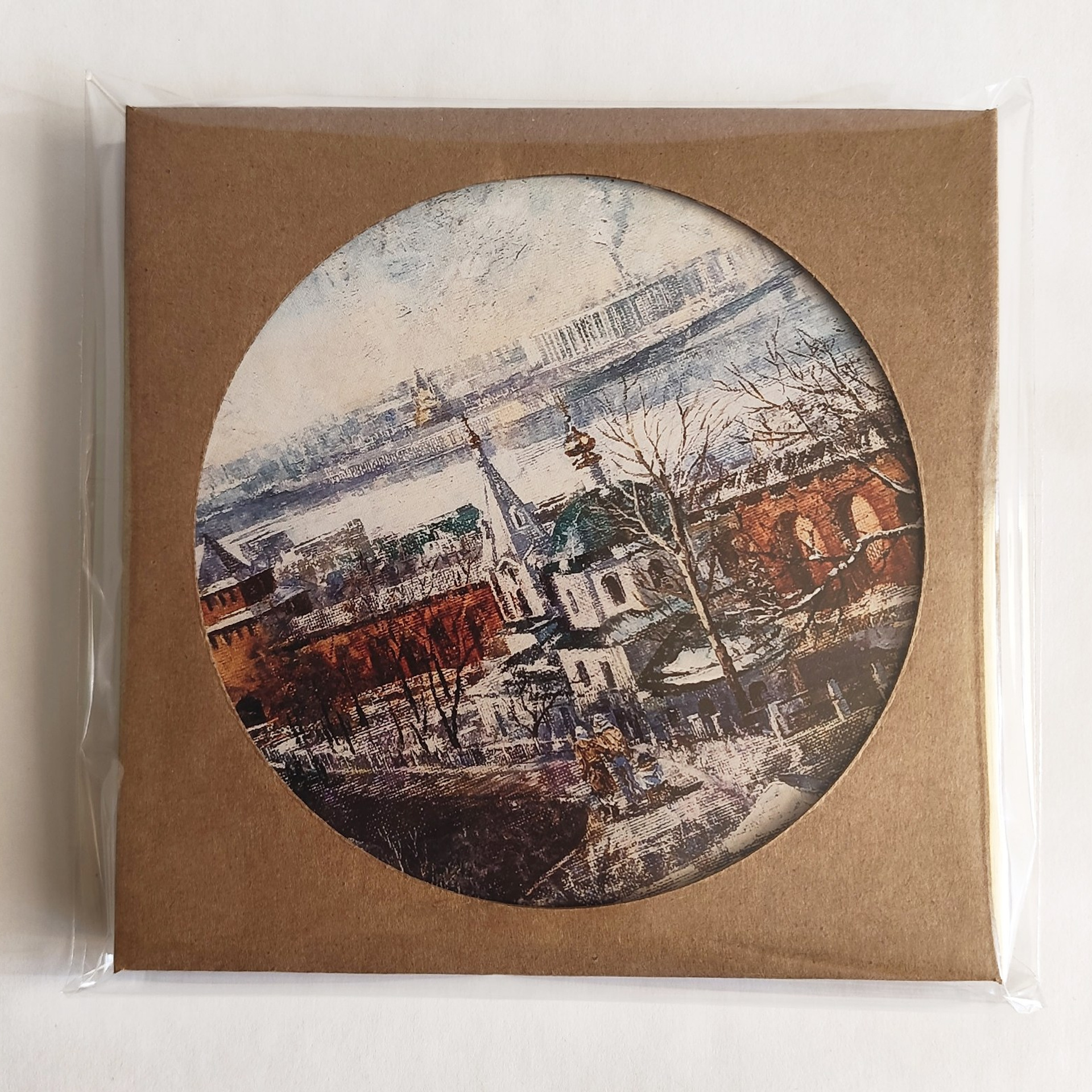 Панно «Вид на Стрелку зимой». Художник Марина Новосельская