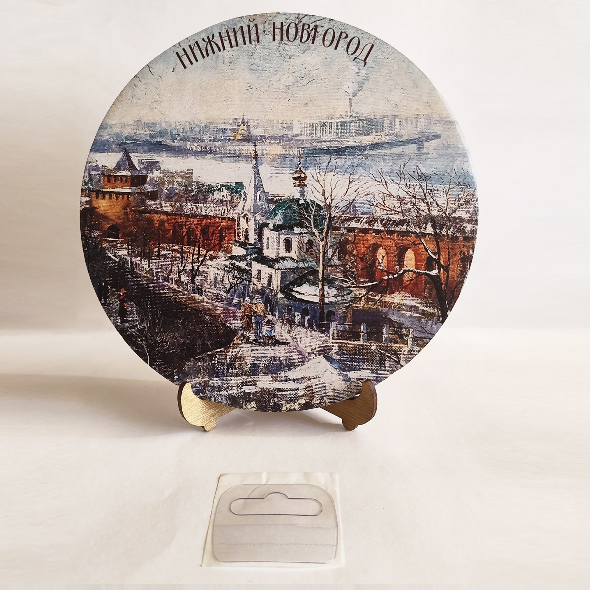 Панно «Вид на Стрелку зимой». Художник Марина Новосельская