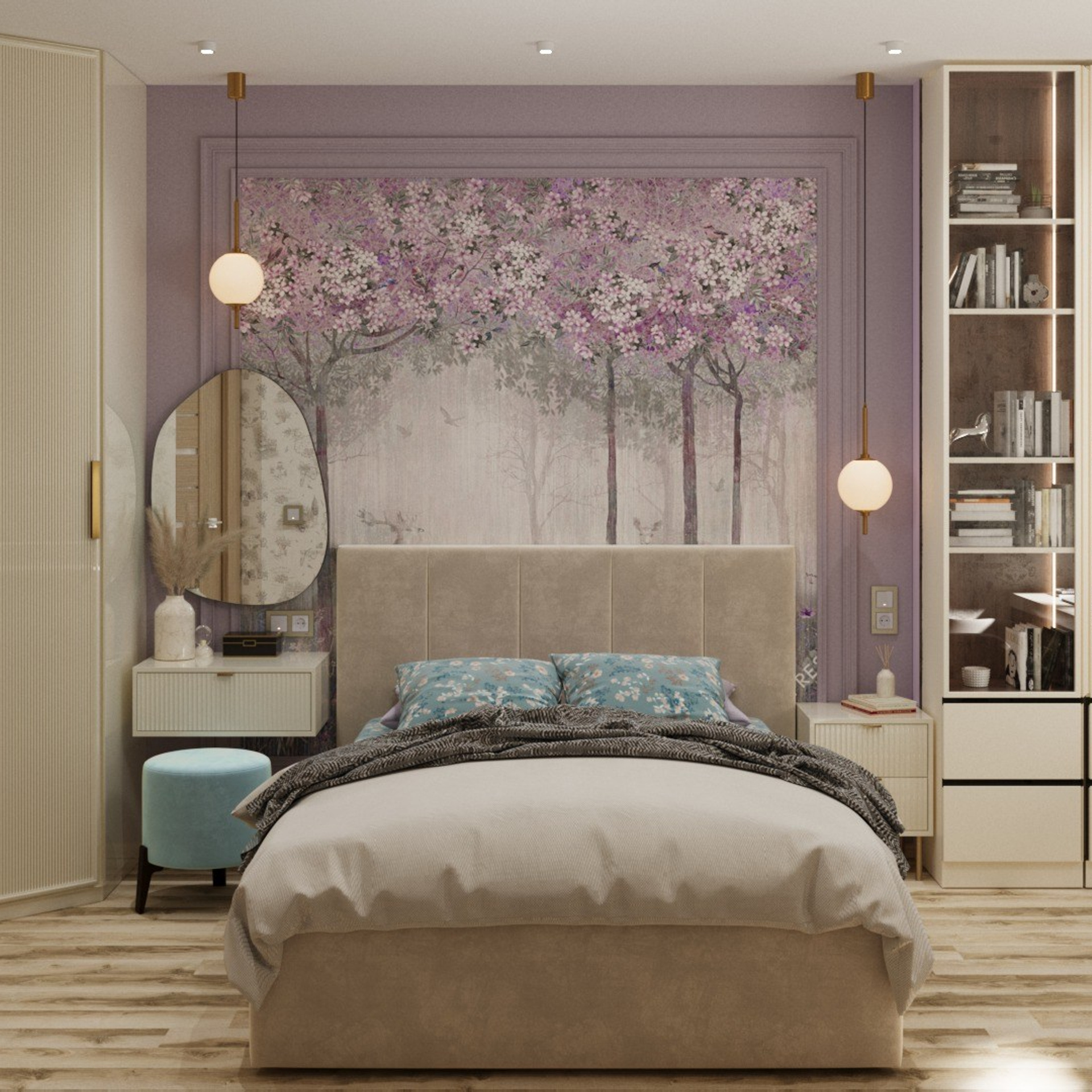 Квартира для молодой девушки 45 м²