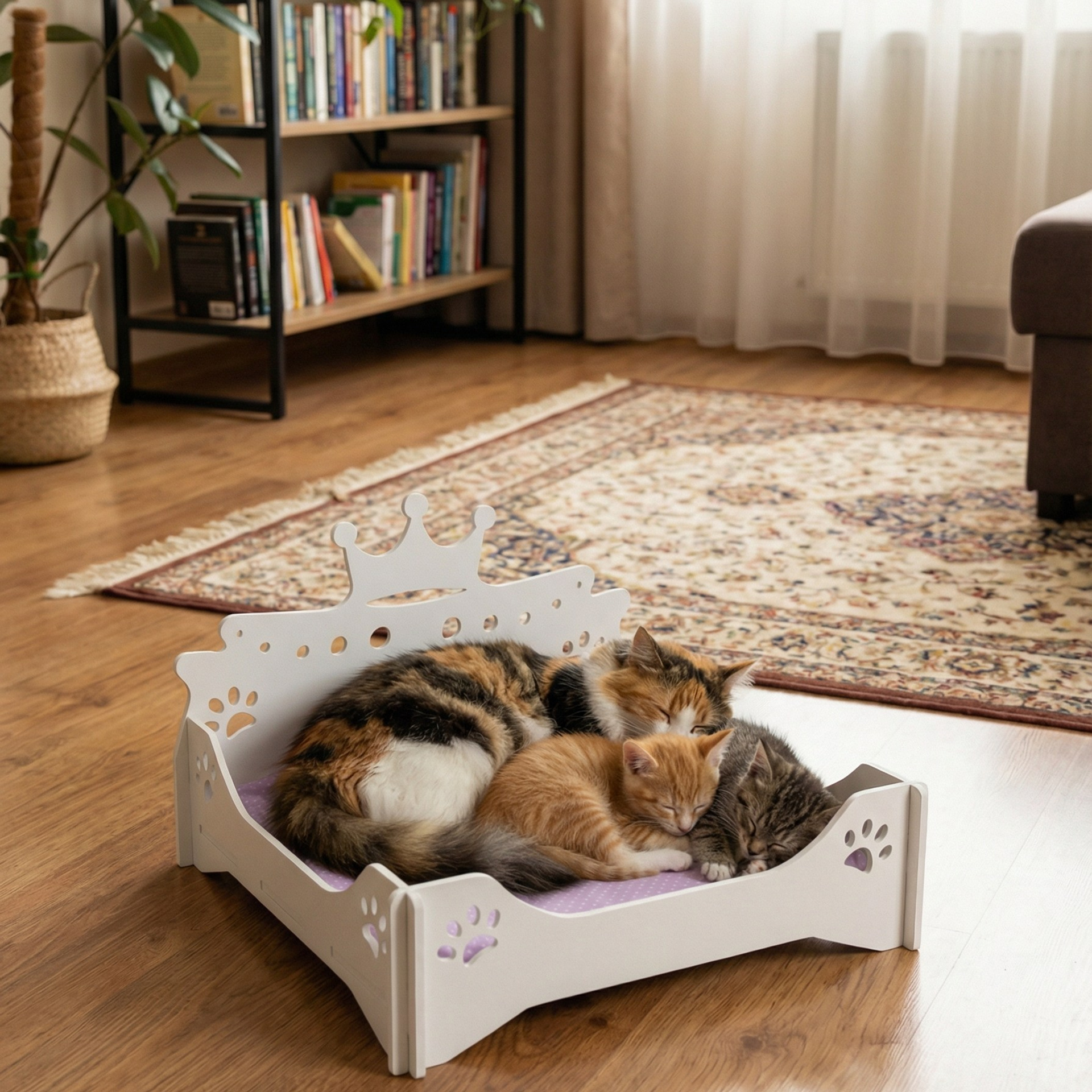 Лежанка «Королевская» Белая. Murstyle