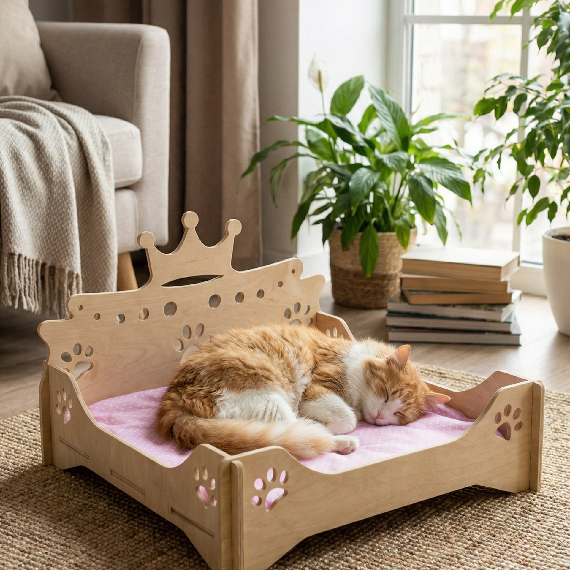 Лежанка «Королевская» Натуральный цвет