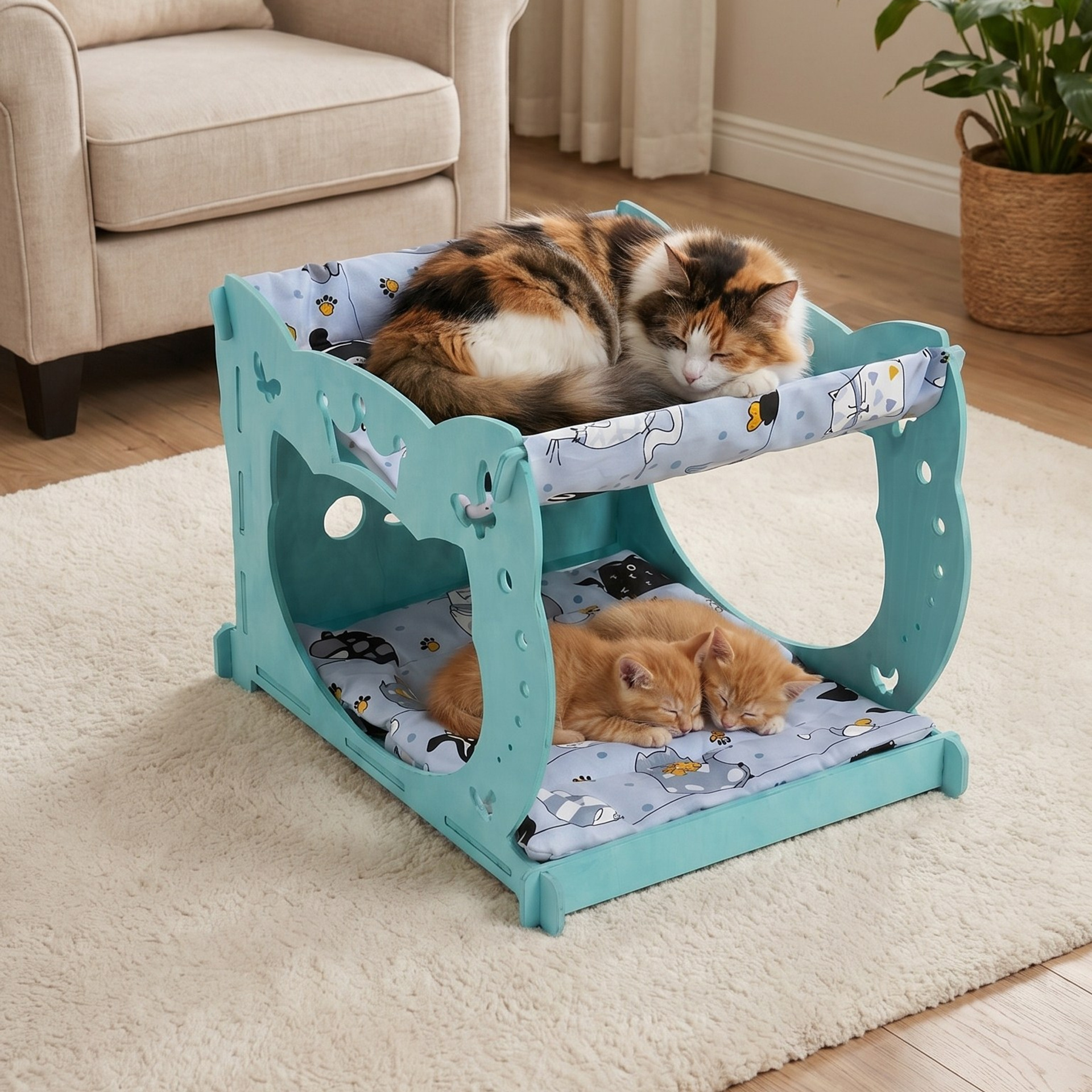 Домик-гамак двухуровневый для питомцев тиффани. Murstyle