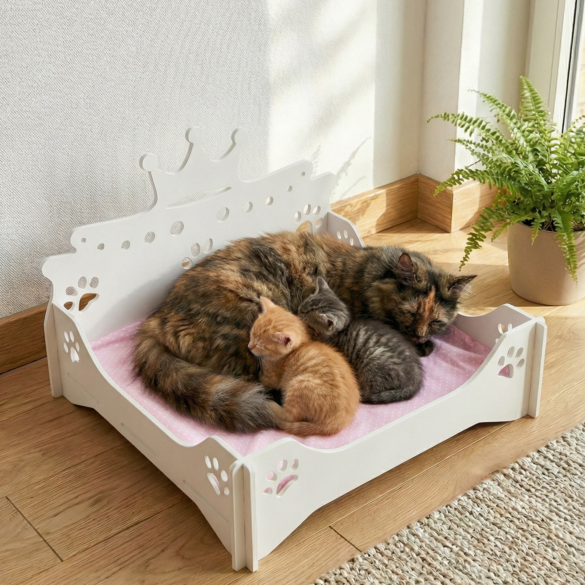 Лежанка «Королевская» Белая. Murstyle